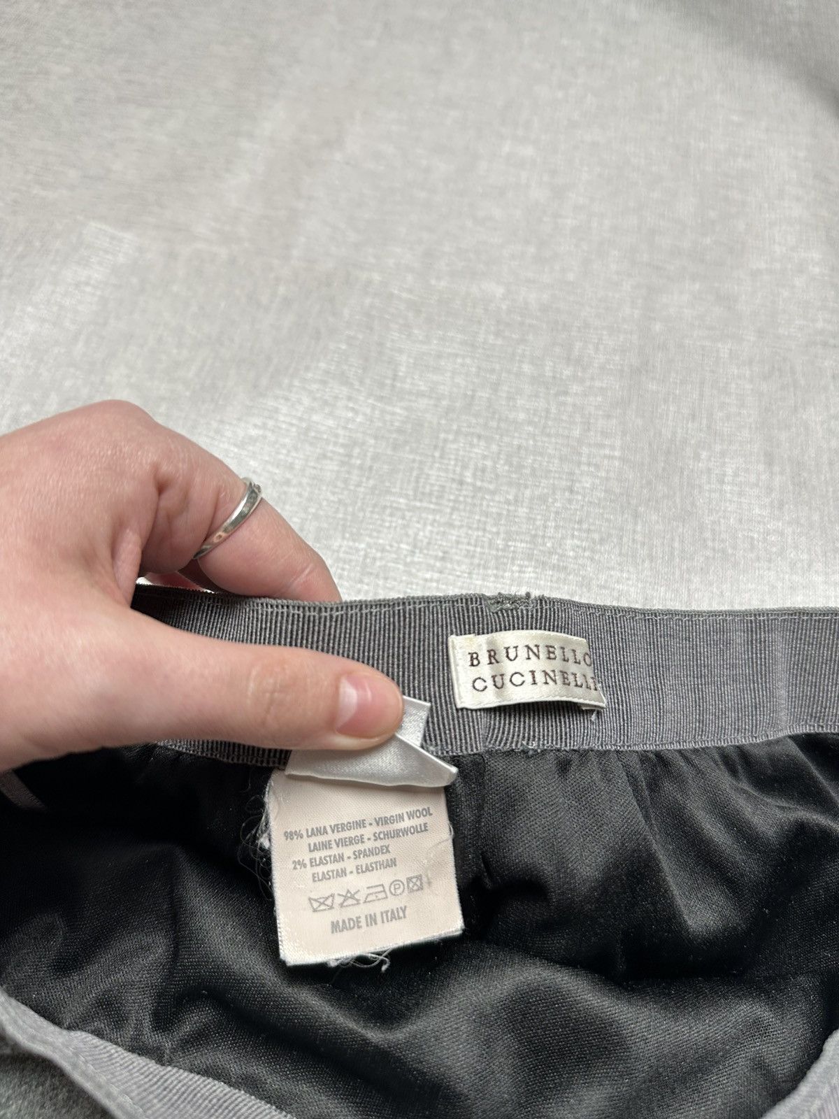 Brunello Cucinelli × Luxury × Vintage Brunello Cucinelli Wool Skirt Vintage Size 26" / US 2 / IT 38 - 10 Thumbnail