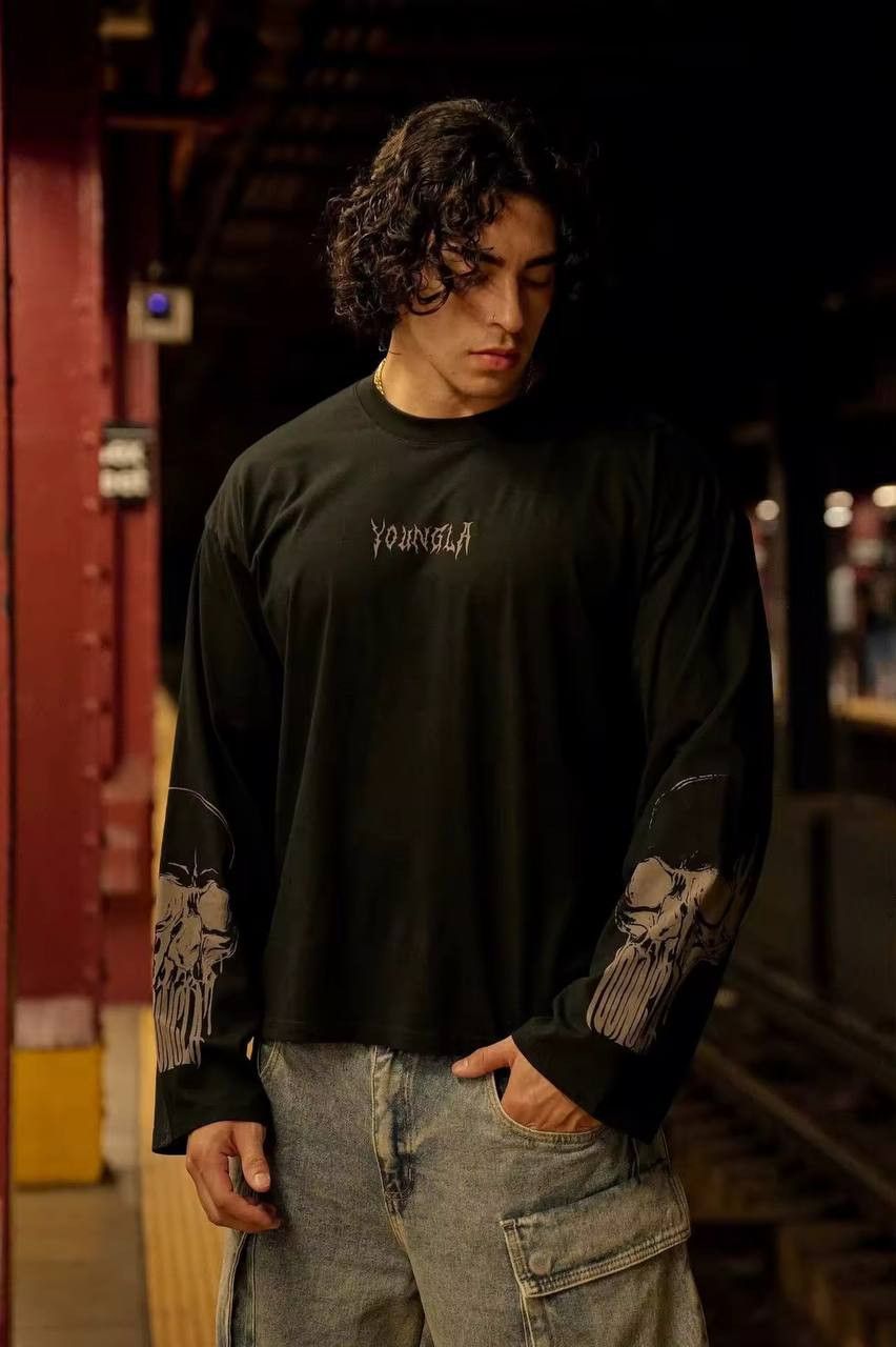 Japanese Brand × Vintage Long sleeve cotton t-shirt with round neckline Size US XL / EU 56 / 4 - 5 Thumbnail
