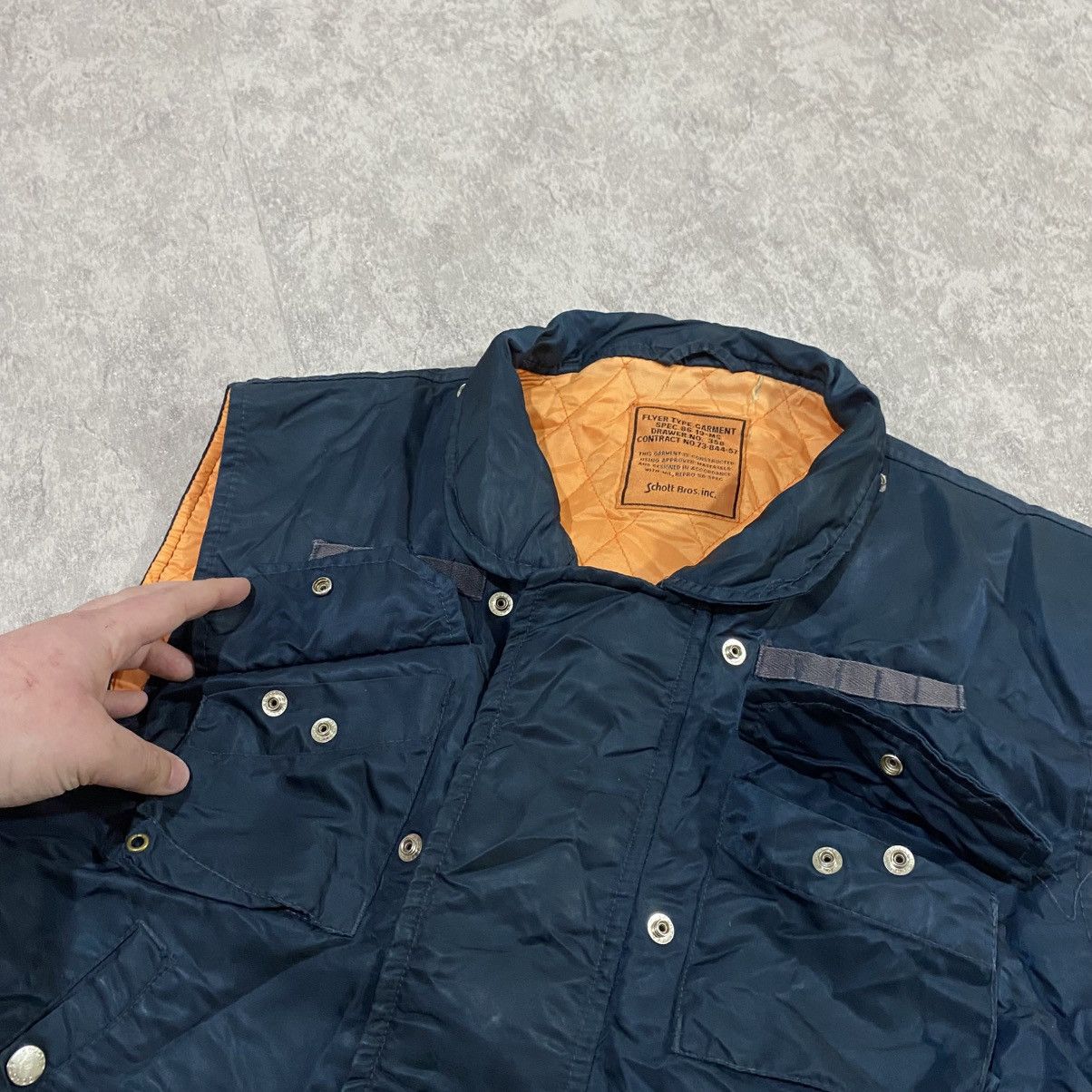 Schott Vintage Schott Flyer Bomber Navy w/ Removable Vest Lining Size US S / EU 44-46 / 1 - 12 Thumbnail