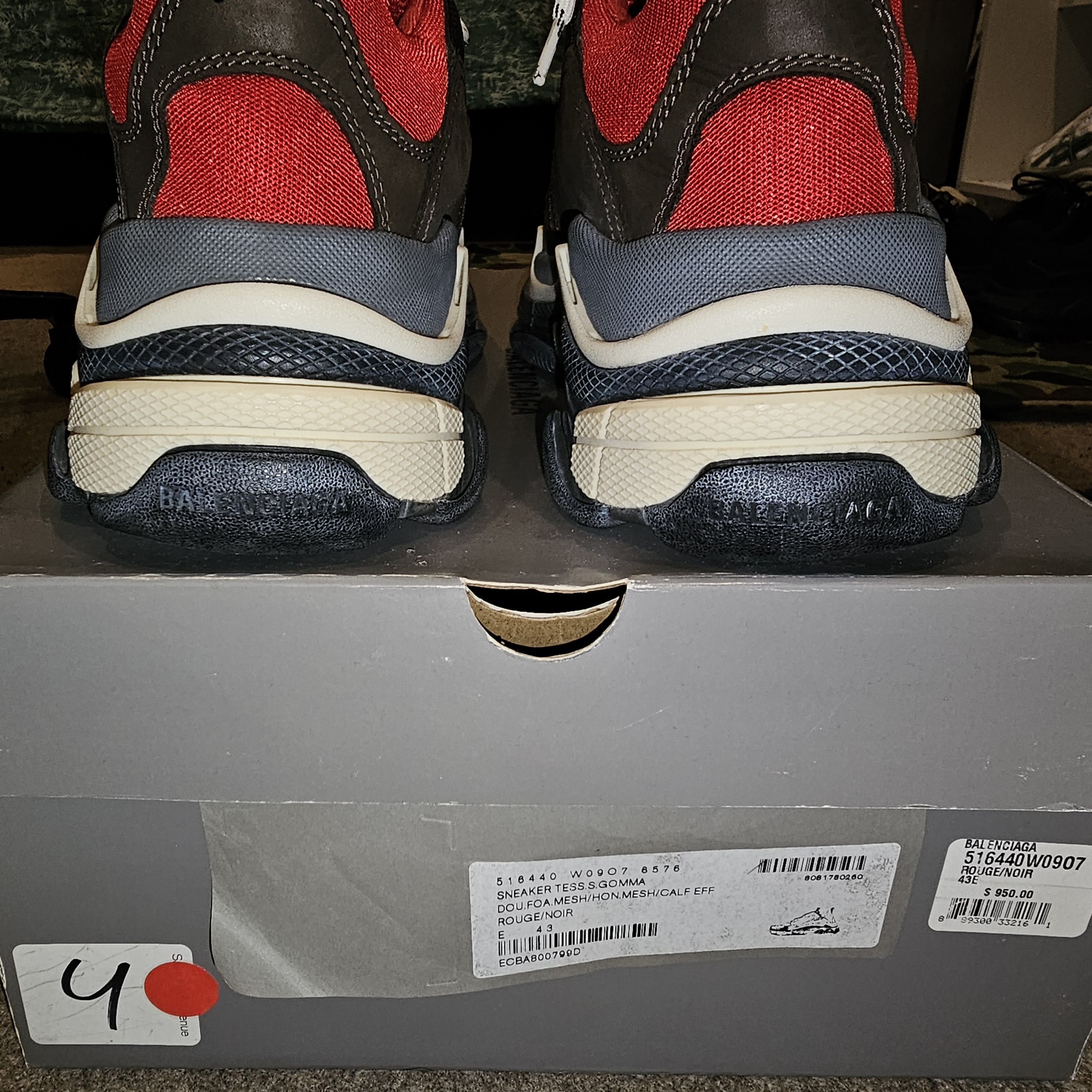 Balenciaga Balenciaga triple s (Red) Size US 10 / EU 43 - 5 Thumbnail