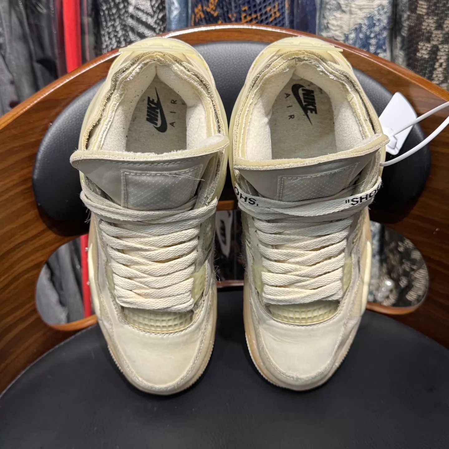 Other Air Jordan 4 x Off-White White Sail Size 38 Near Mint Size US 7.5 / IT 37.5 - 5 Thumbnail