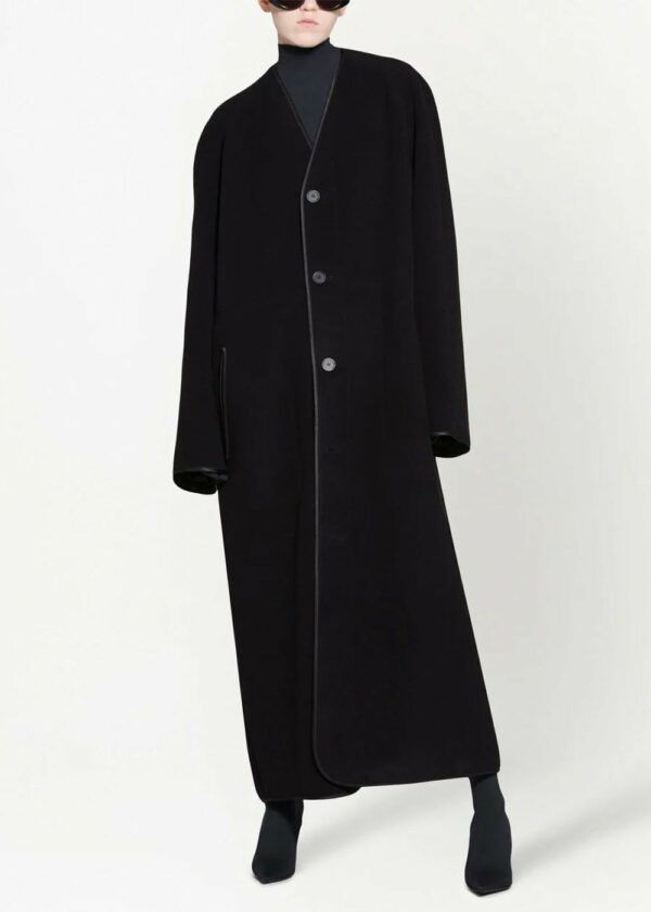Balenciaga o1in1g1024 Lining Coat in Black Size XS / US 0-2 / IT 36-38 - 5 Thumbnail