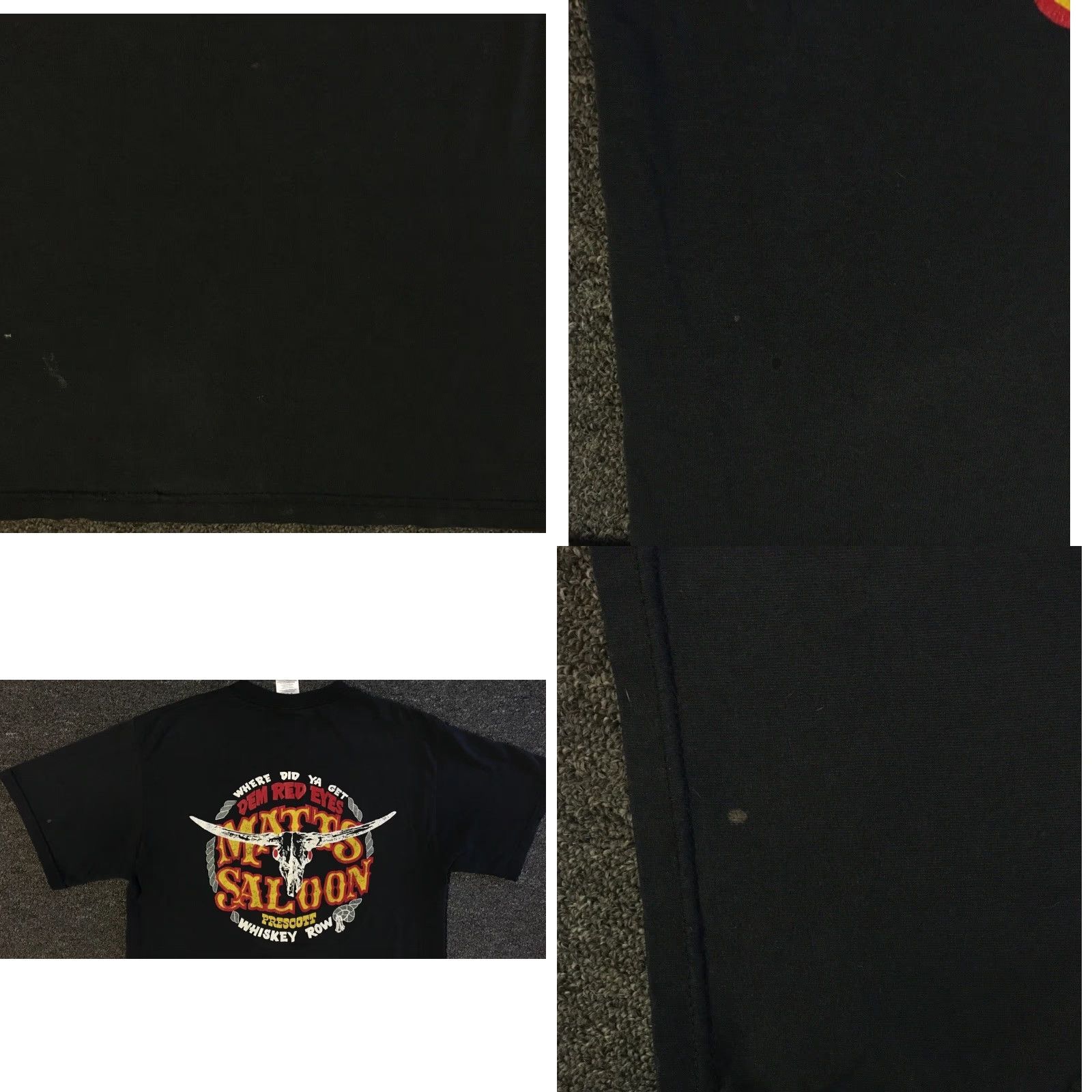 Vintage VINTAGE Matts Saloon Red Eyes Faded Distress Shirt S Beer Bar Funny Grunge Biker 90s Size US S / EU 44-46 / 1 - 10 Thumbnail
