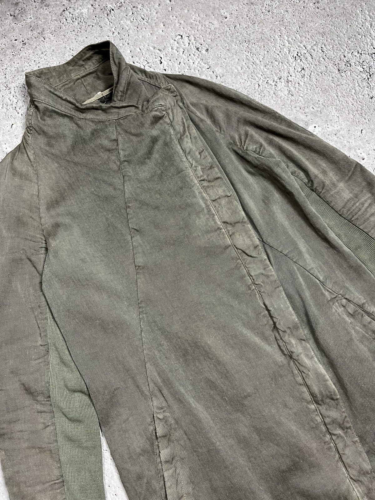 Transit Transit Par-Such Linen Asymmetric Coat Jacket Olive Size 3 Size M / US 6-8 / IT 42-44 - 5 Thumbnail