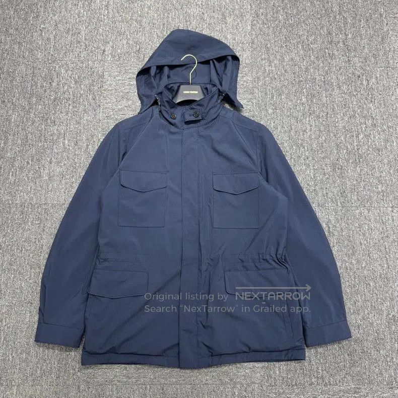 Loro Piana Loro Piana Navy Blue Hooded Jacket. Size US XL / EU 56 / 4 - 1 Thumbnail