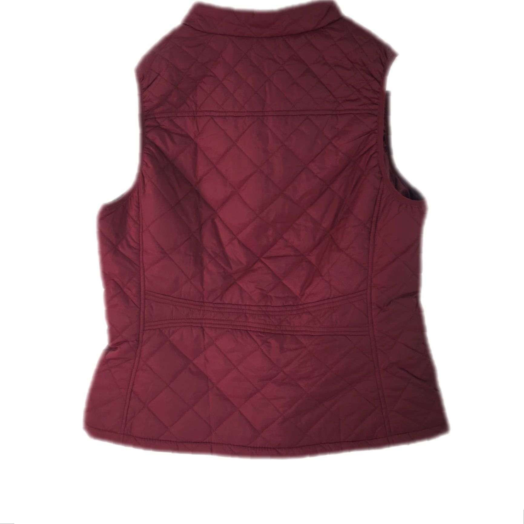 Vintage Art3d Womens Regular Fit Sleeveless Burgundy Puffer Jacket Size XL Zip Size XL / US 12-14 / IT 48-50 - 2 Thumbnail