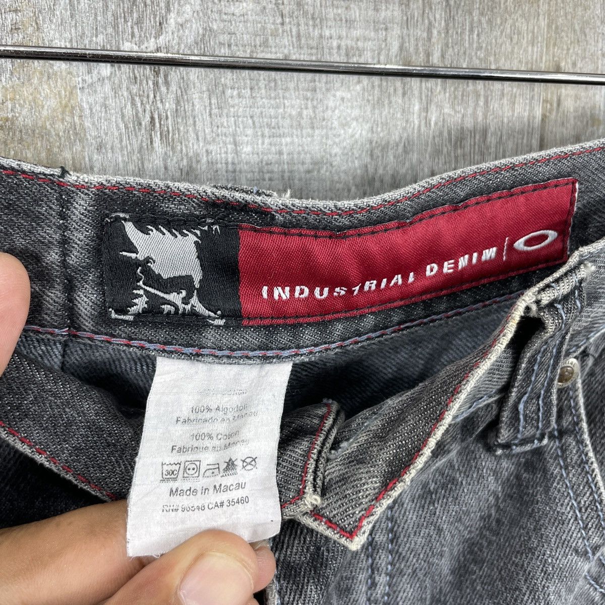 Oakley Vintage Oakley Industrial Denim Distressed Baggy Pants Size US 31 - 14 Thumbnail