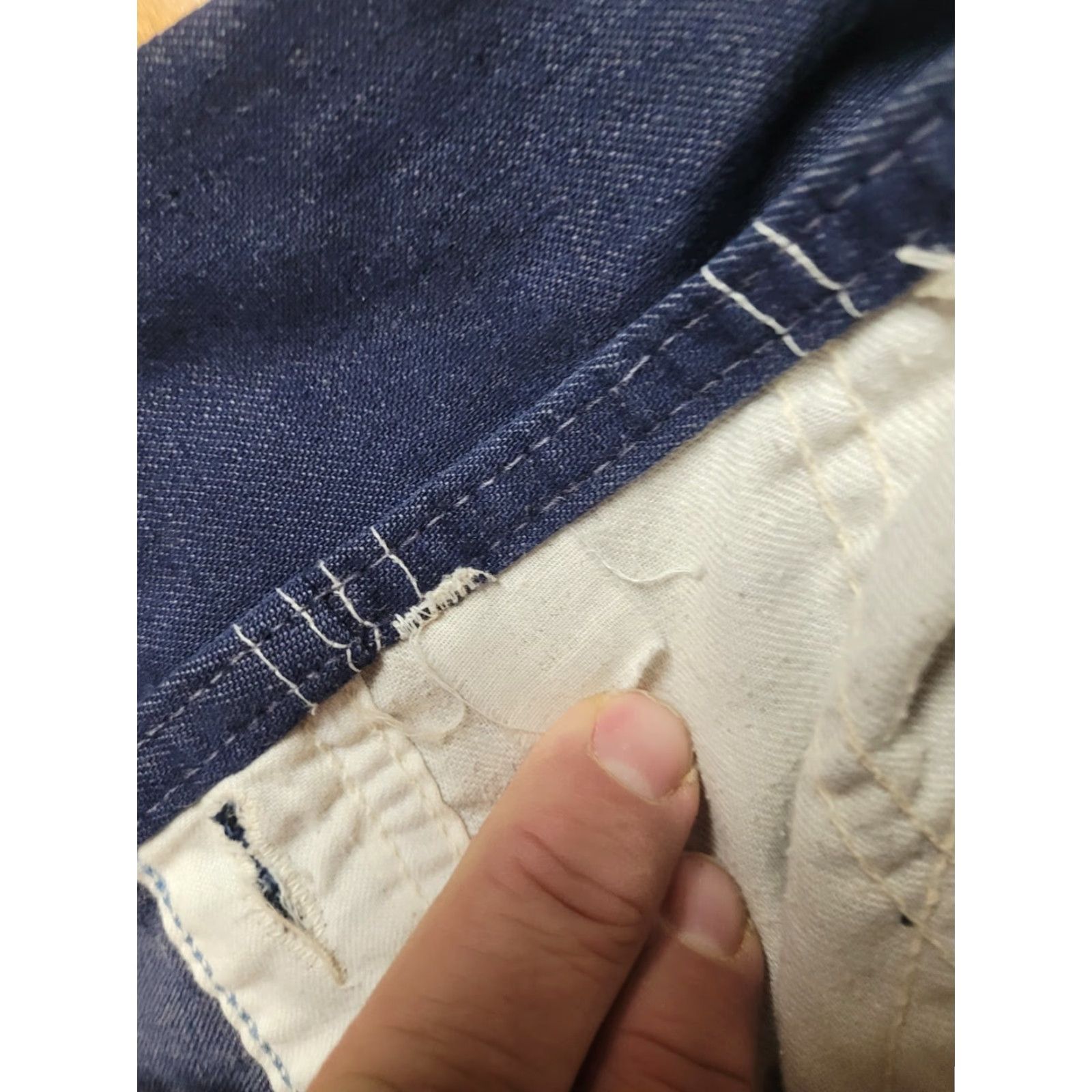 Sears VINTAGE Sears Overalls Mens 34X31 Blue Denim Dark Wash USA Carpenter Size US 35 - 6 Thumbnail