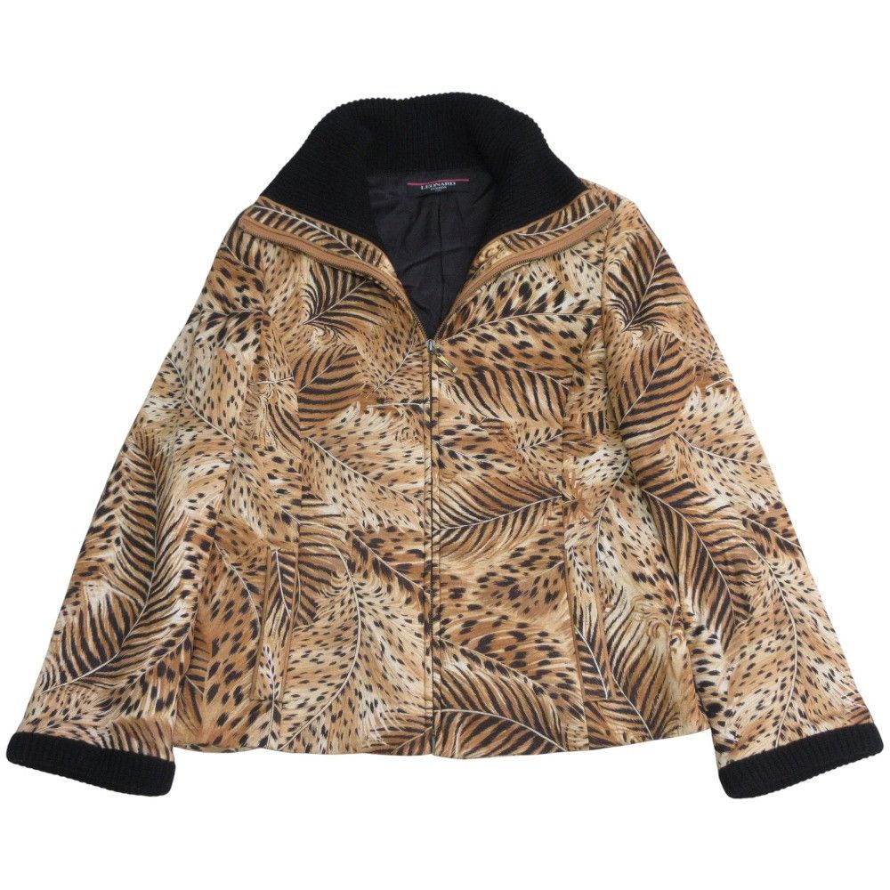 Other Other LEONARD Wool Silk Leopard Print Jacket Others Outerwear DUTY FREE for USA Size ONE SIZE - 1 Thumbnail