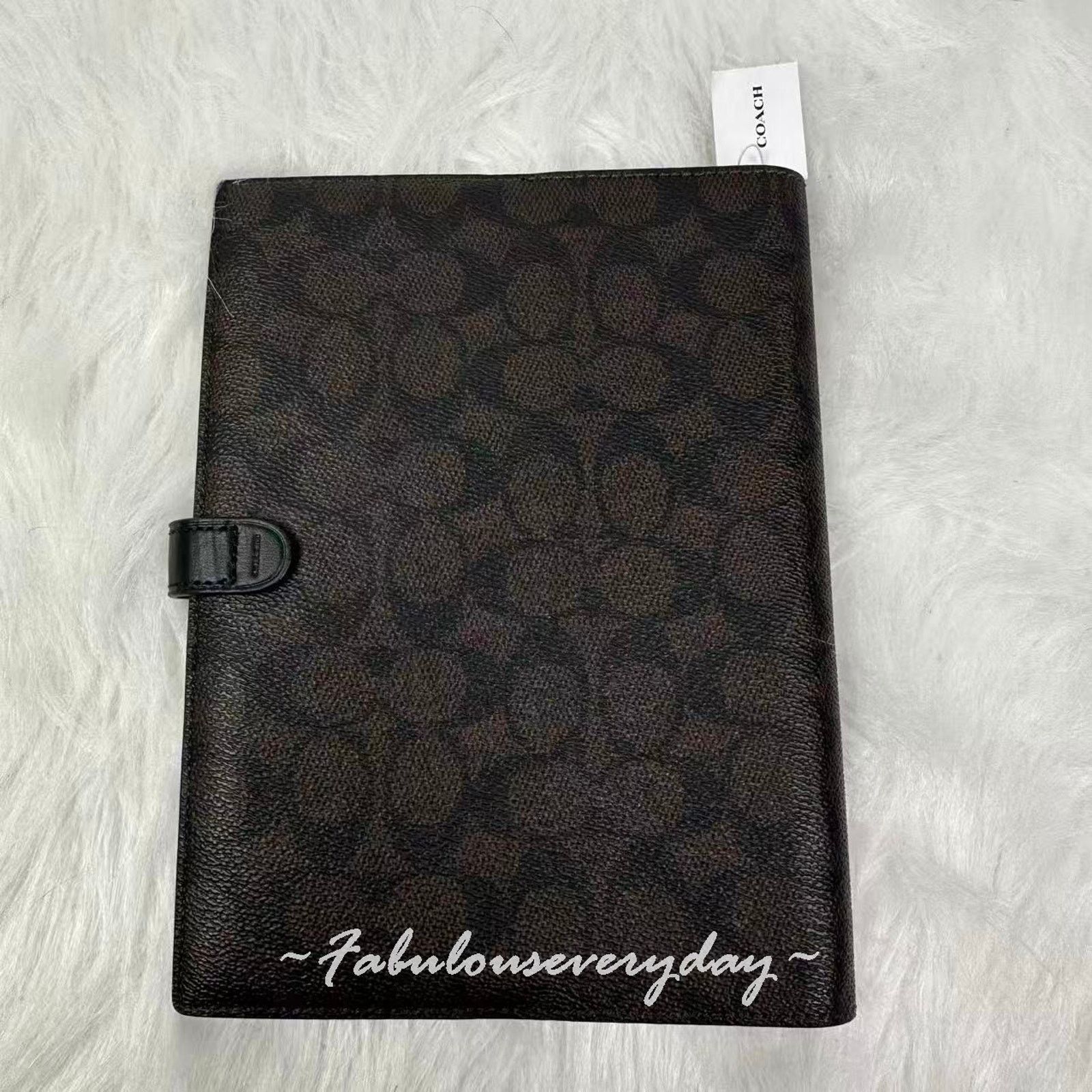 Coach Coach Snap Notebook Signature Canvas CZ198 Walnut Black Size ONE SIZE - 2 Thumbnail