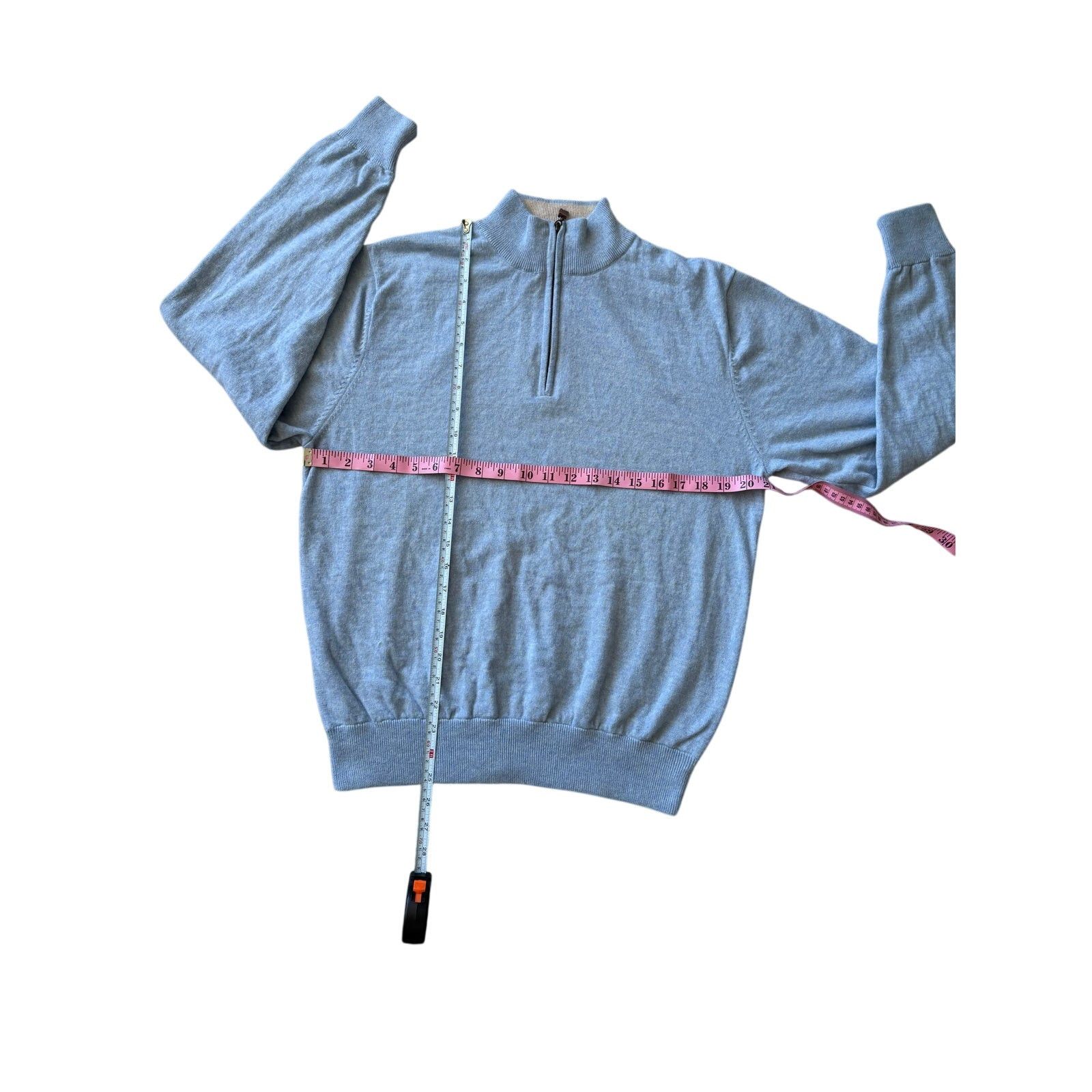 Peter Millar Sweater 1XL Light Blue Wool Cashmere Luxe Blend, Men's — image 6 of 6