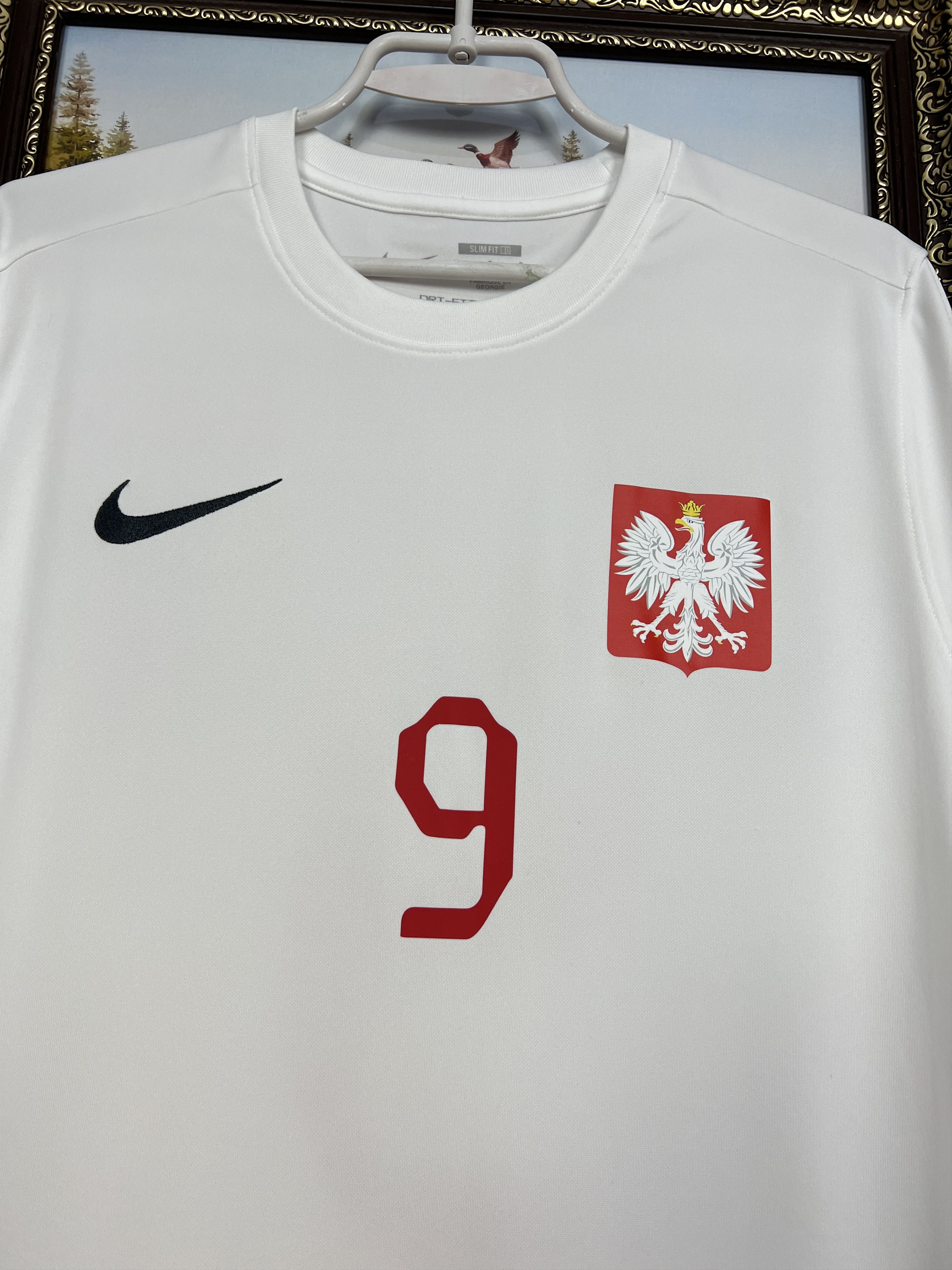 Nike Poland football shirt 2010 Soccer Nike #9 Lewandowski Jersey Size US L / EU 52-54 / 3 - 3 Thumbnail