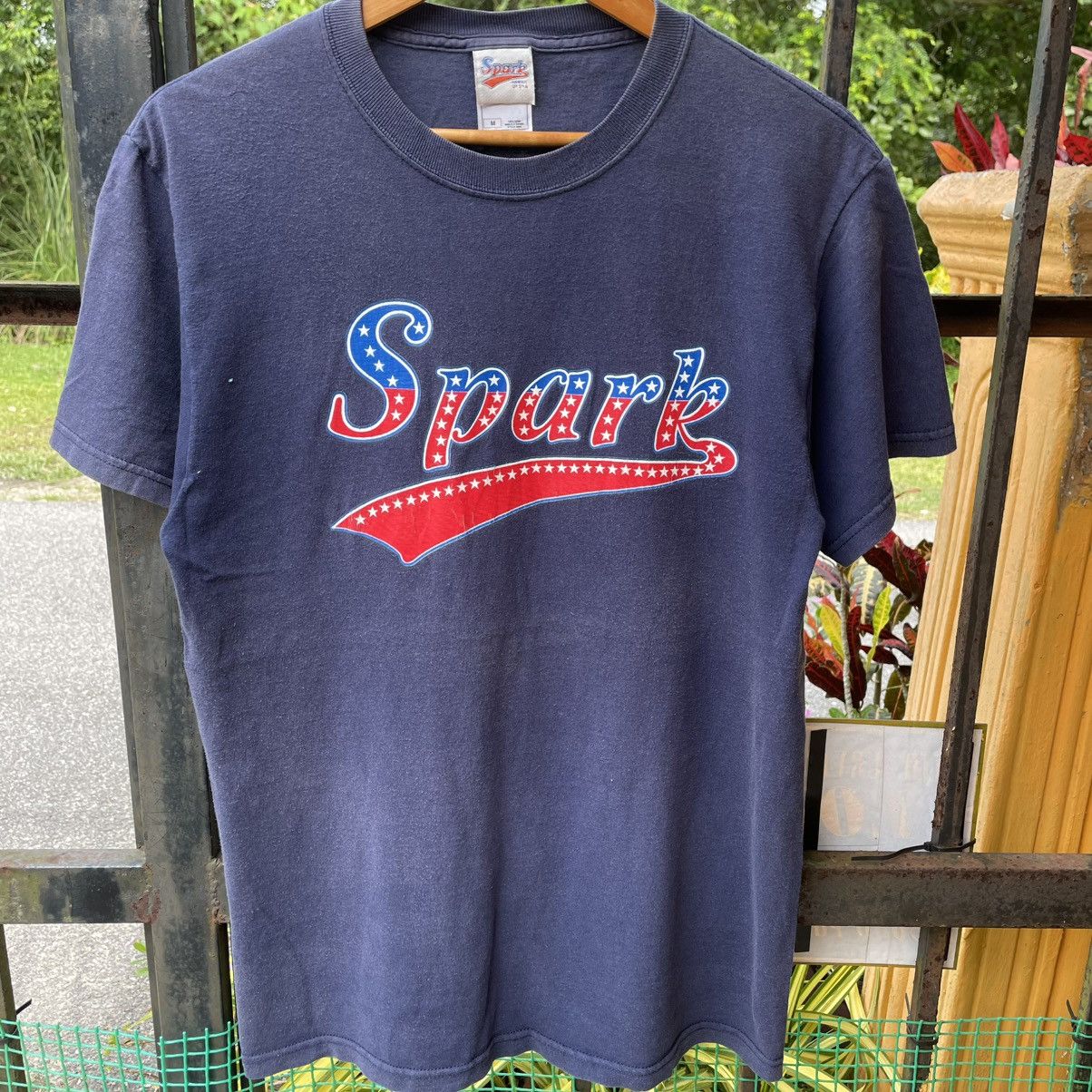 Vintage 🔥Vintage 90s Spark Skateboard Big Logo Spellout Skate Tee Size US M / EU 48-50 / 2 - 5 Thumbnail