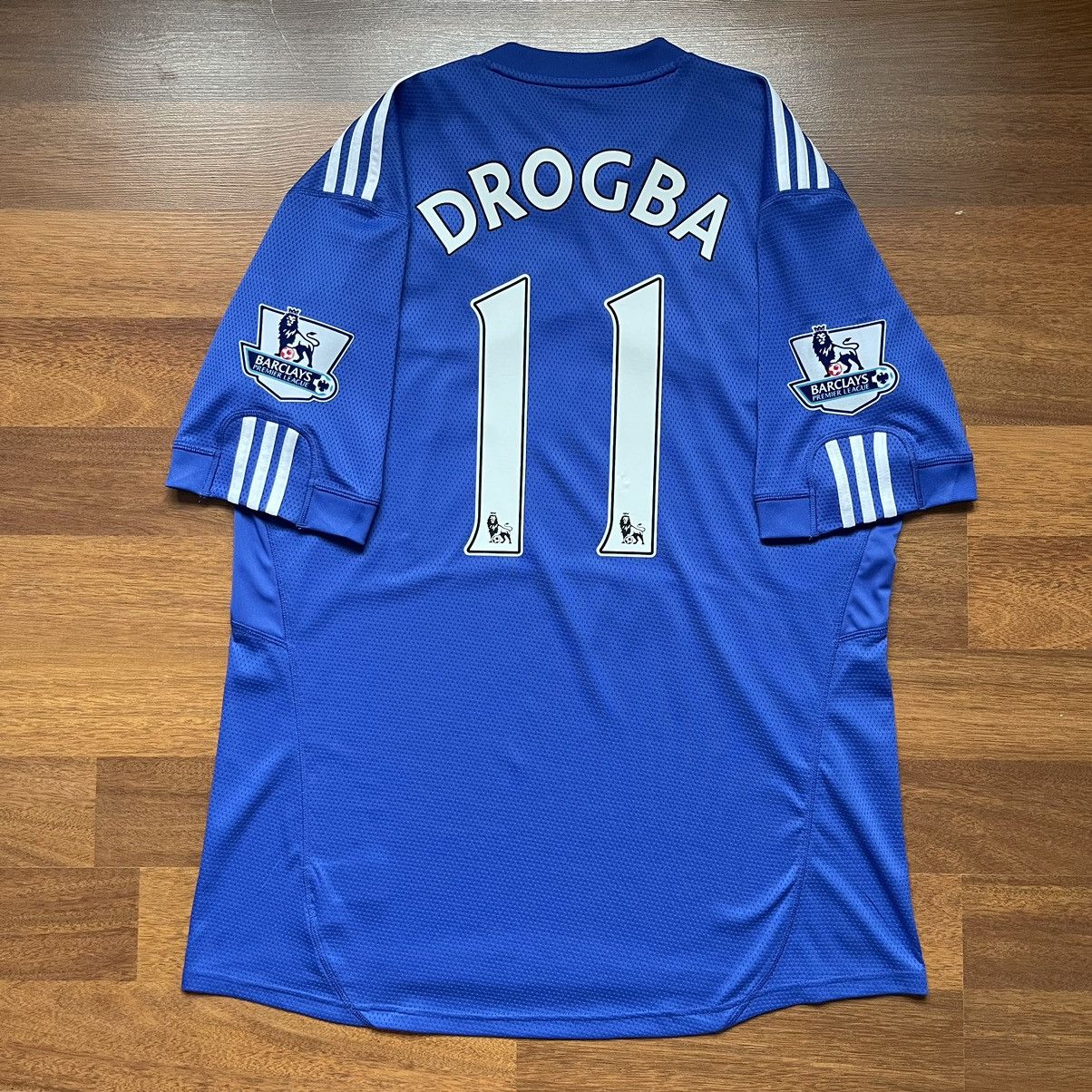 image of Adidas 2009/2010 Football Home Jersey 11 Drogba in Blue, Men's (Size XL)