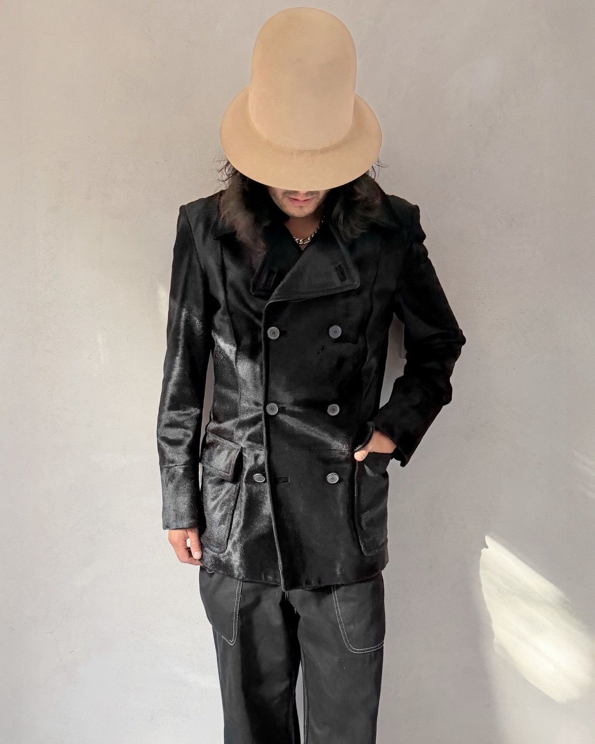 Yves Saint Laurent YSL hair-on cowhide coat by Marc Jacobs Size US M / EU 48-50 / 2 - 3 Thumbnail