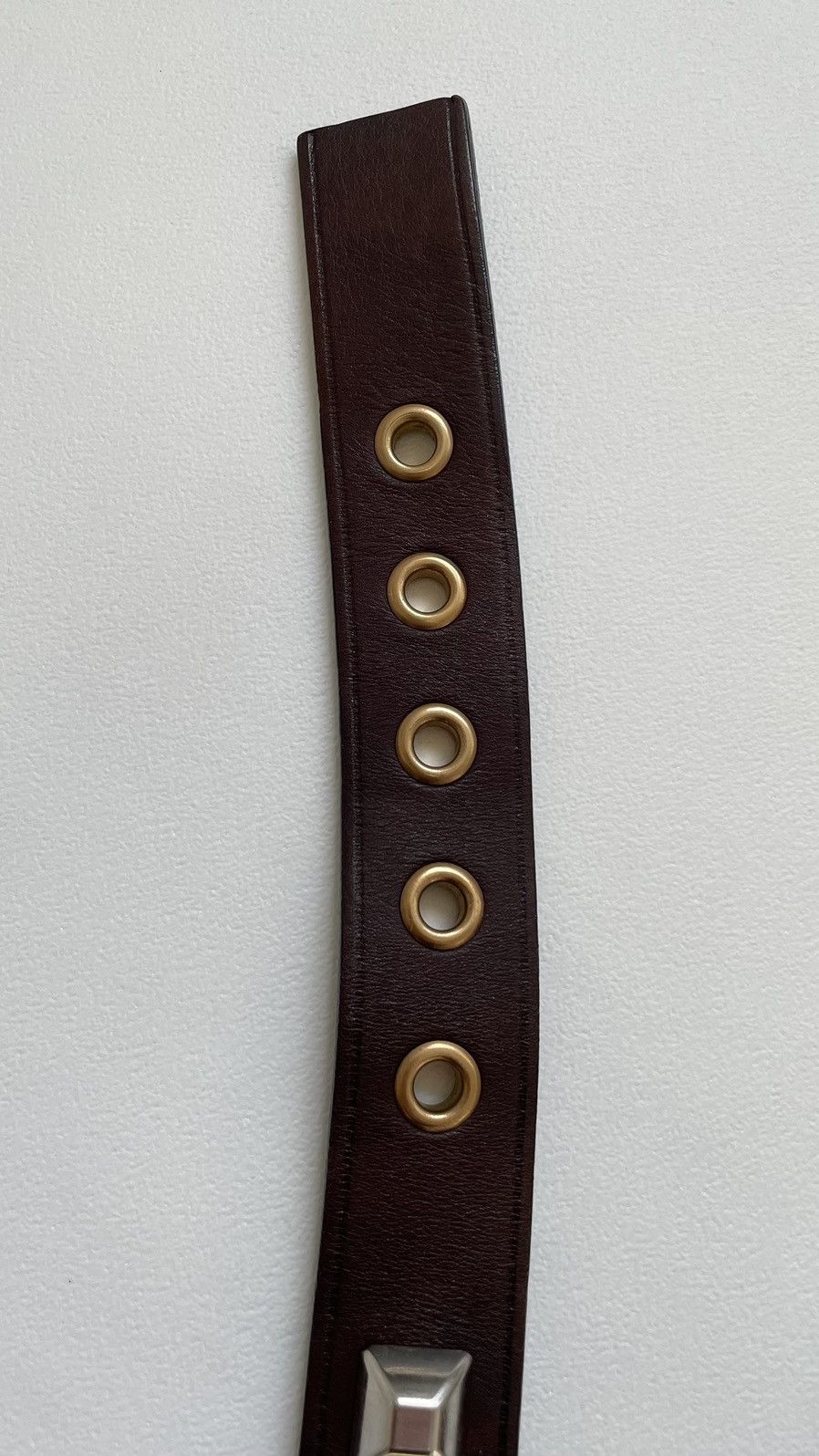 Prada Pyramid Stud Leather Bondage Belt Size 32 - 19 Thumbnail
