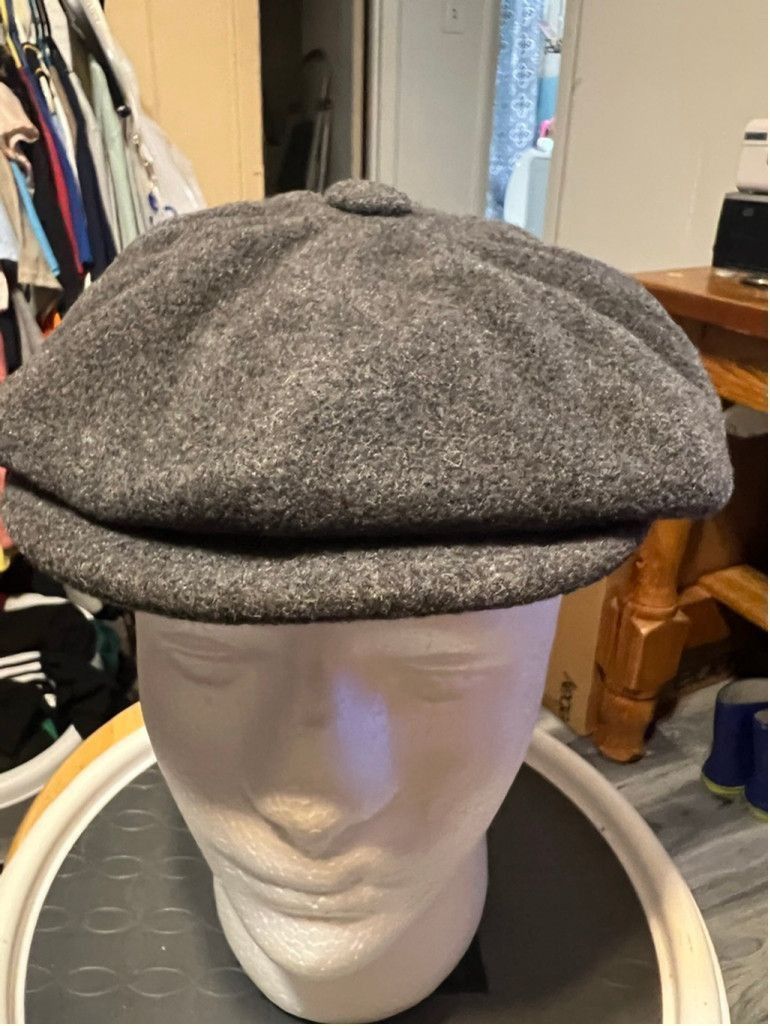 Vintage Vintage Bailey of Hollywood Gray Wool Blend Newsboy Cap Size 30 - 1 Thumbnail