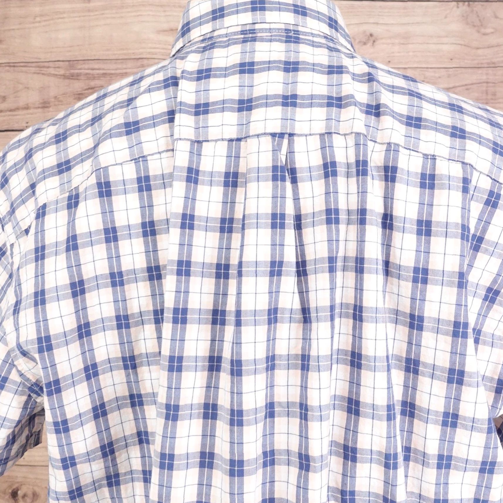 Gap Gap Shirt XL Mens Blue Plaid Short Sleeve Button-Down Cotton Casual Button-Up Regular Fit Pocketed Size US XL / EU 56 / 4 - 5 Thumbnail