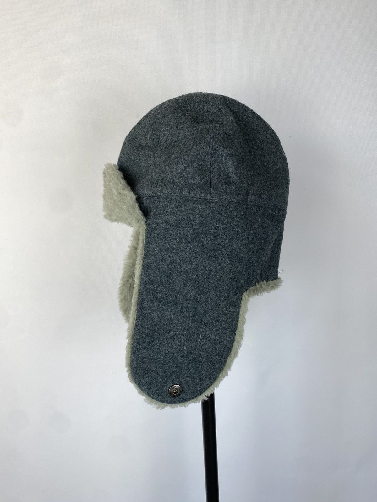 Japanese Brand × Vintage Y2K HYPE Army FUZZY MOHAIRE AVIATOR USSR USHANKA HAT bubble Size ONE SIZE - 4 Thumbnail