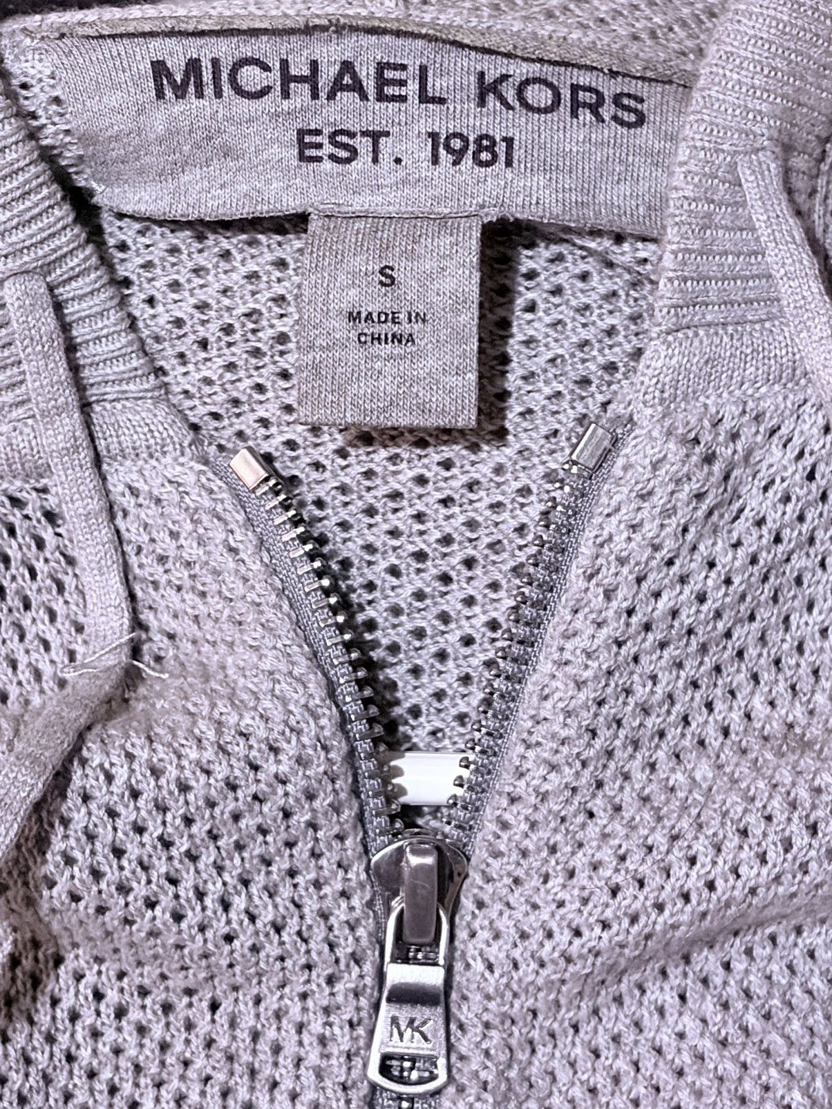 Michael Kors Michael Kors Waffle Knit Hoodie - Grey Size US S / EU 44-46 / 1 - 2 Thumbnail