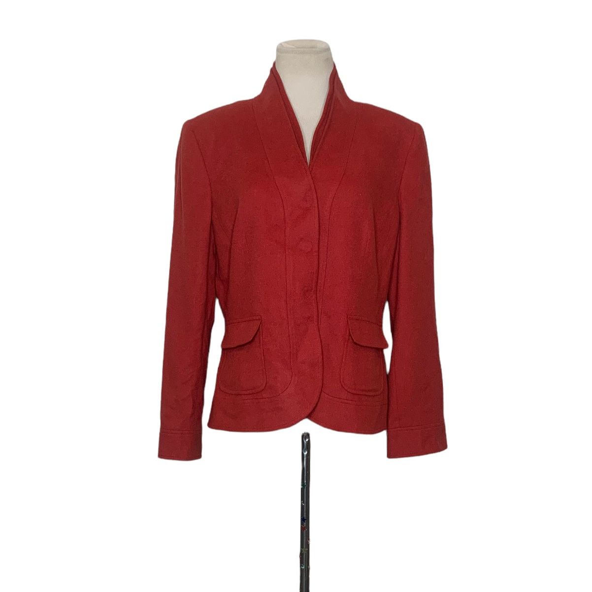 Albert Nipon Albert Nipon orange wool snap buttons blazer size 12 Size XL / US 12-14 / IT 48-50 - 6 Thumbnail