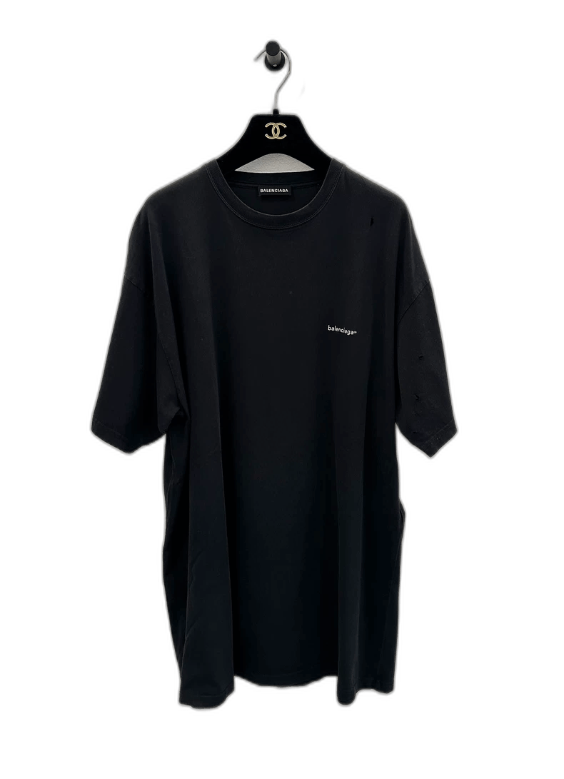 Balenciaga Black Oversized Logo T-Shirt