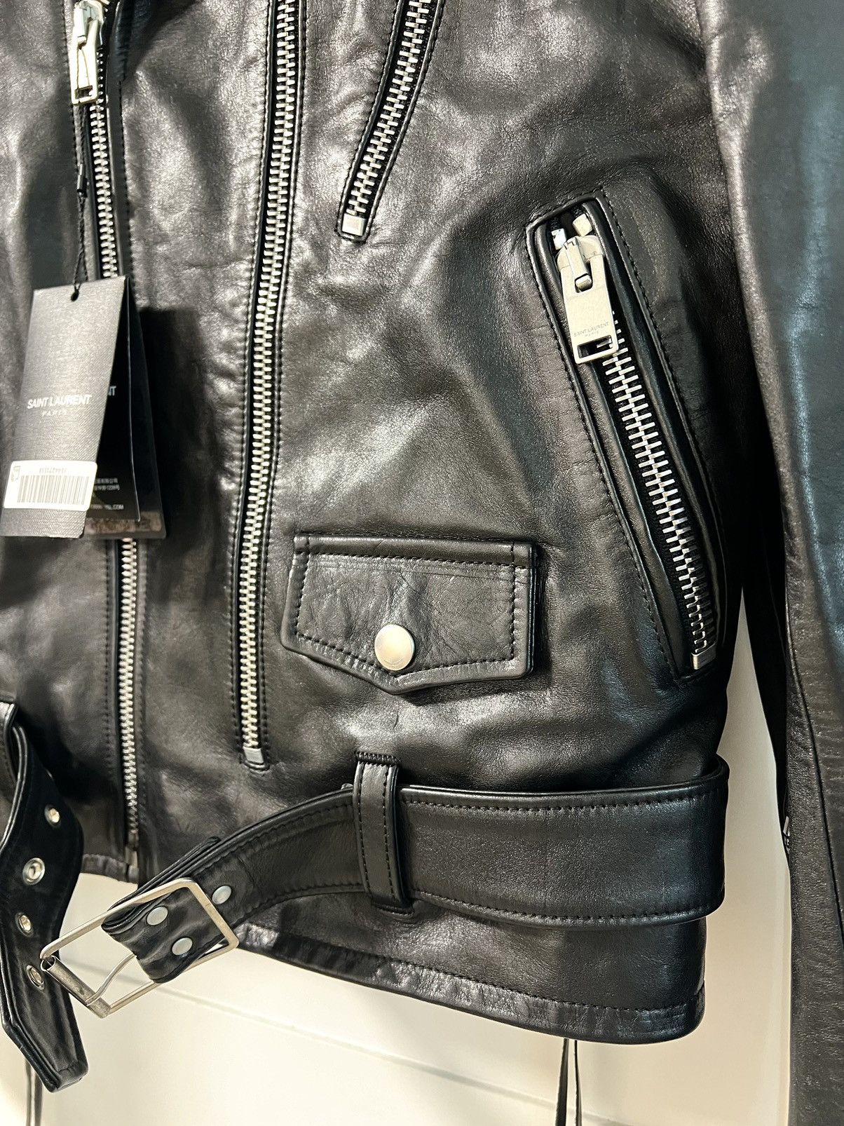 Hedi Slimane × Saint Laurent Paris 16FW Oiled Calf L17 Leather Biker Jacket sz44 Size US S / EU 44-46 / 1 - 3 Thumbnail