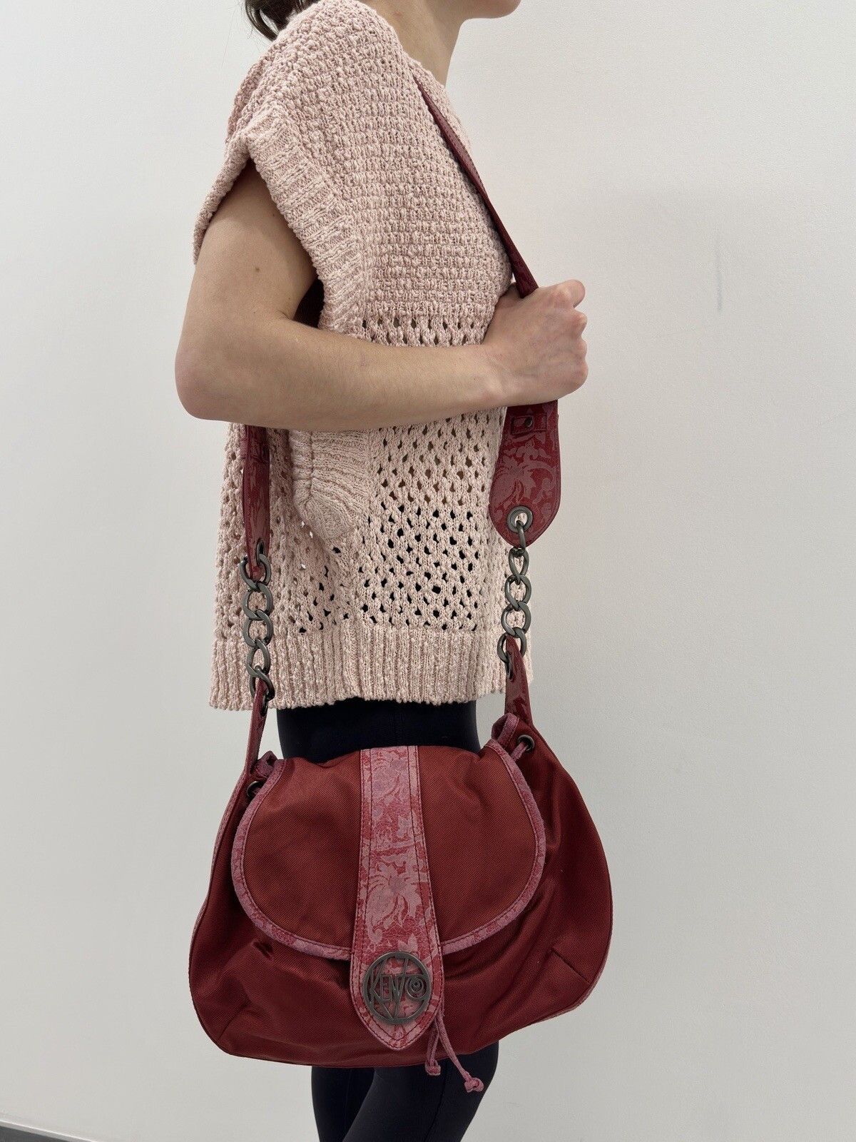 Kenzo DDP Rare Kenzo Vintahe Messenger Red Nylon Crossbody Bag Size ONE SIZE - 2 Thumbnail