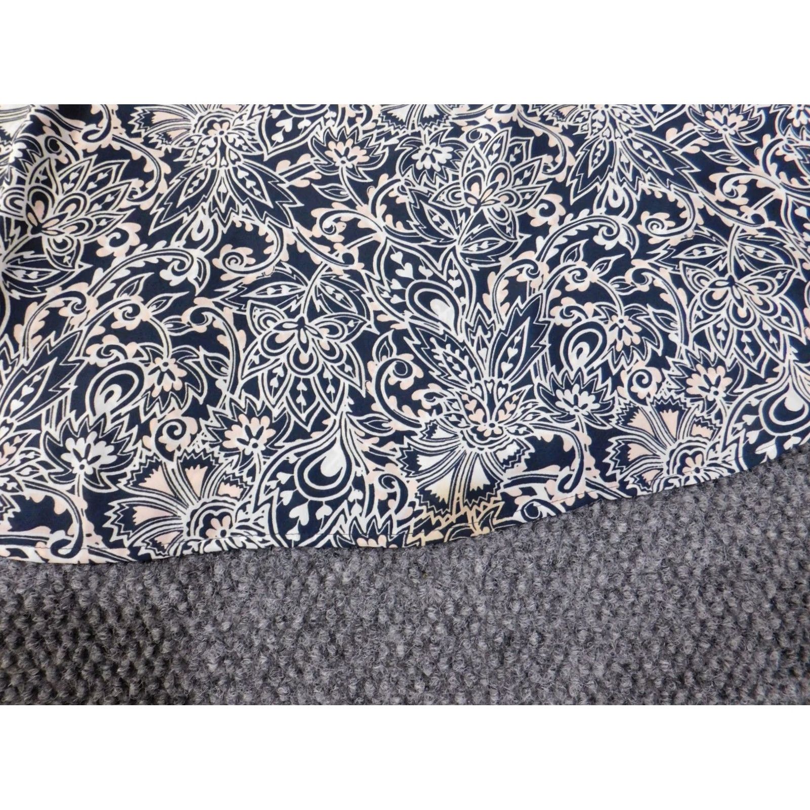 Ann Taylor Loft Top Medium Blue Floral Womens Pullover Coastal Cotton Polyester Casual Shirt Blouse M Womens Regular Knit Size M / US 6-8 / IT 42-44 - 6 Thumbnail