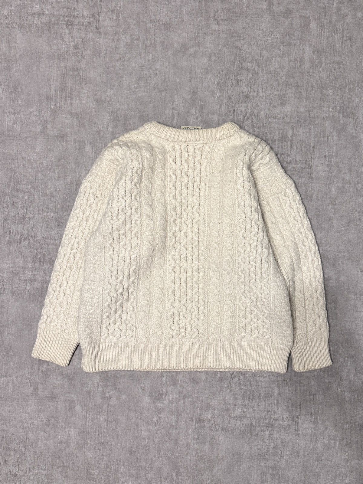 Handmade × Vintage Vintage Heavy Handloomed Irish Fisherman Knit Sweater Size US M / EU 48-50 / 2 - 2 Thumbnail