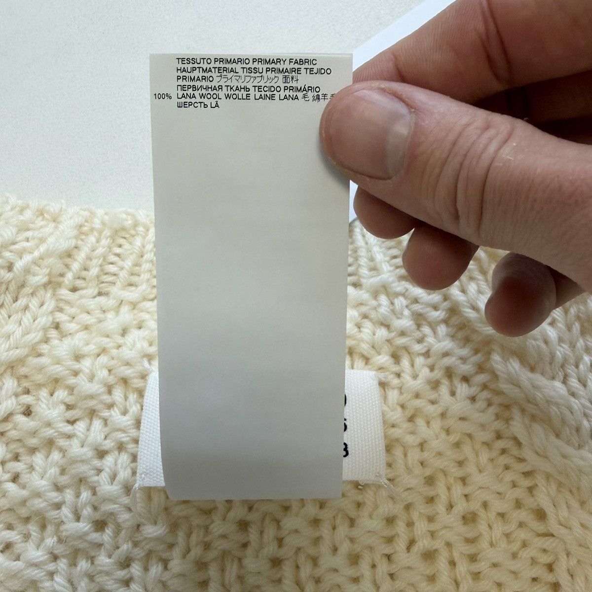 Maison Margiela A/W 21 Distressed Cream Cable Knit Sweater Size US M / EU 48-50 / 2 - 5 Thumbnail