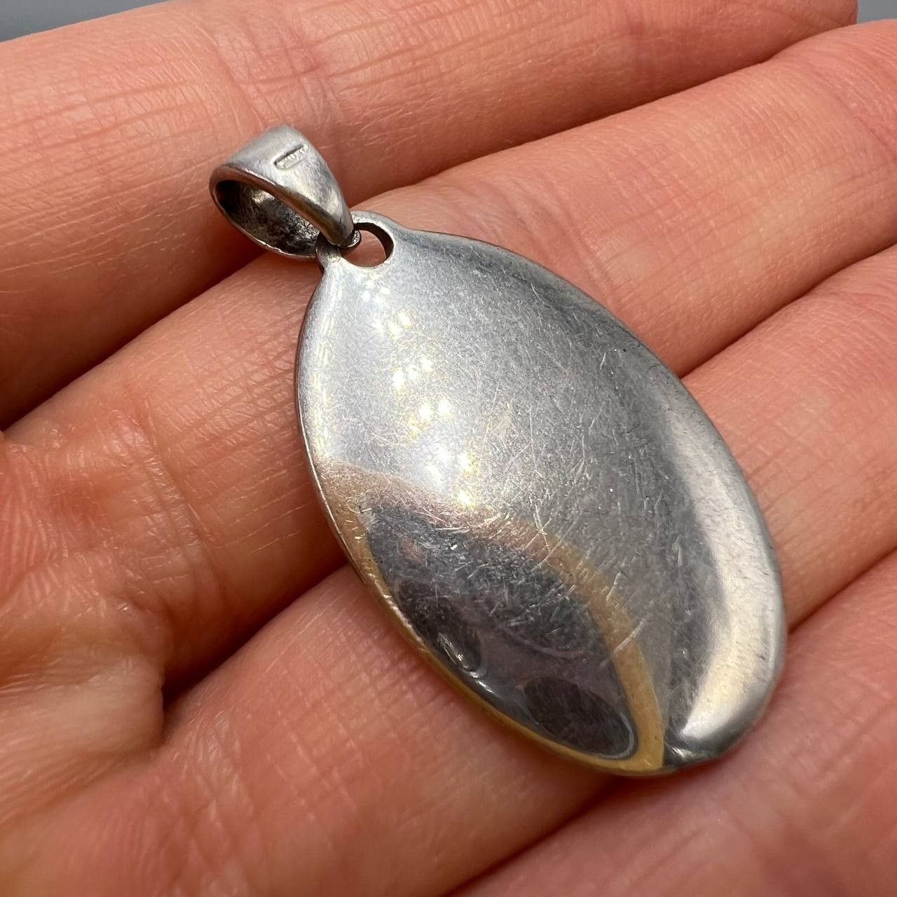 Sterling Silver Vintage Sterling Silver 925 Leather Necklace Enamel Italy Size ONE SIZE - 4 Thumbnail