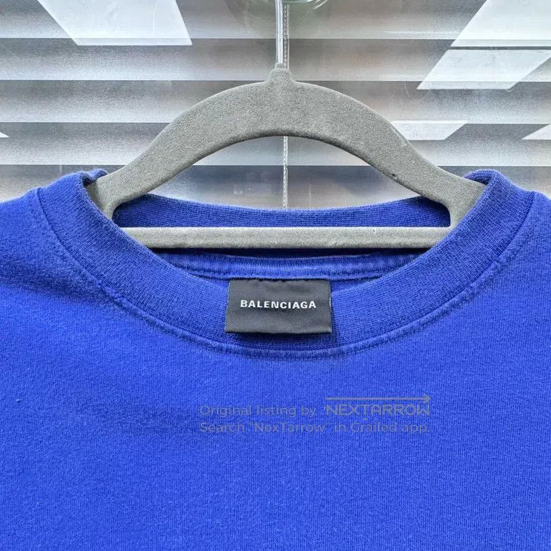 Balenciaga Balenciaga Dark Blue Coke Wave Lettering Size US XS / EU 42 / 0 - 4 Thumbnail