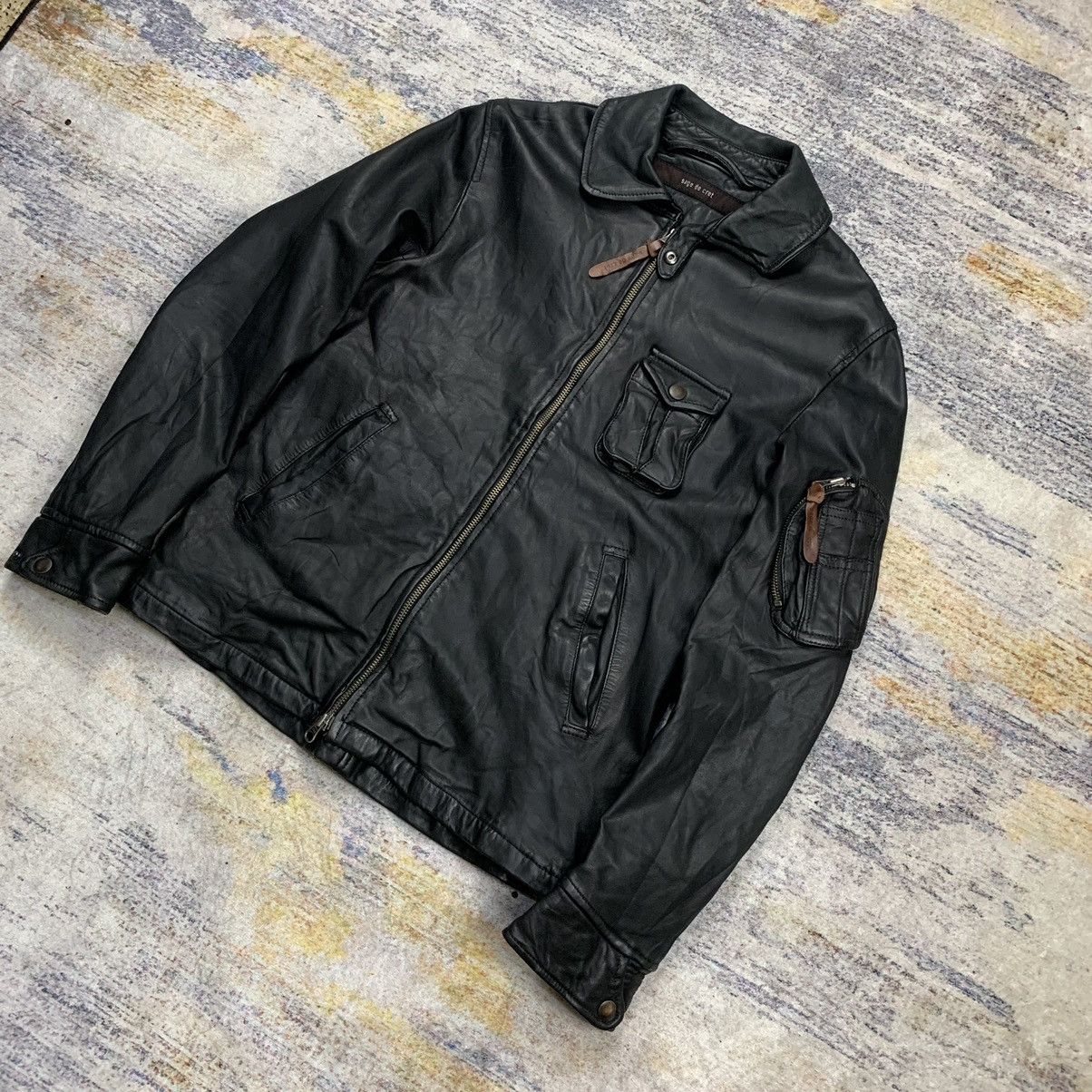 Isamu Katayama Backlash Sage de cret cargo leather jacket Size US M / EU 48-50 / 2 - 2 Thumbnail