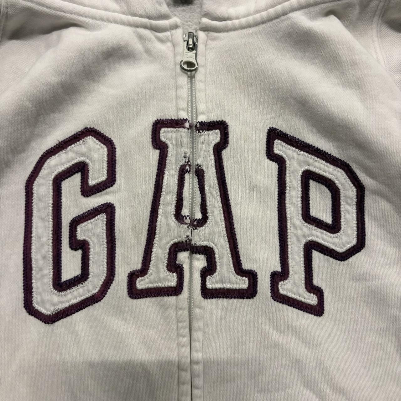 Gap Crazy Vintage Y2K/2000s Gap White Zipup Hoodie! Size US XXL / EU 58 / 5 - 2 Thumbnail
