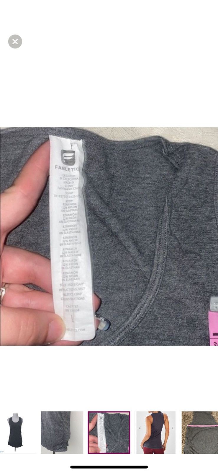 Fabletics Fabletics large Kathie seamless ruched tank top Size L / US 10 / IT 46 - 4 Thumbnail