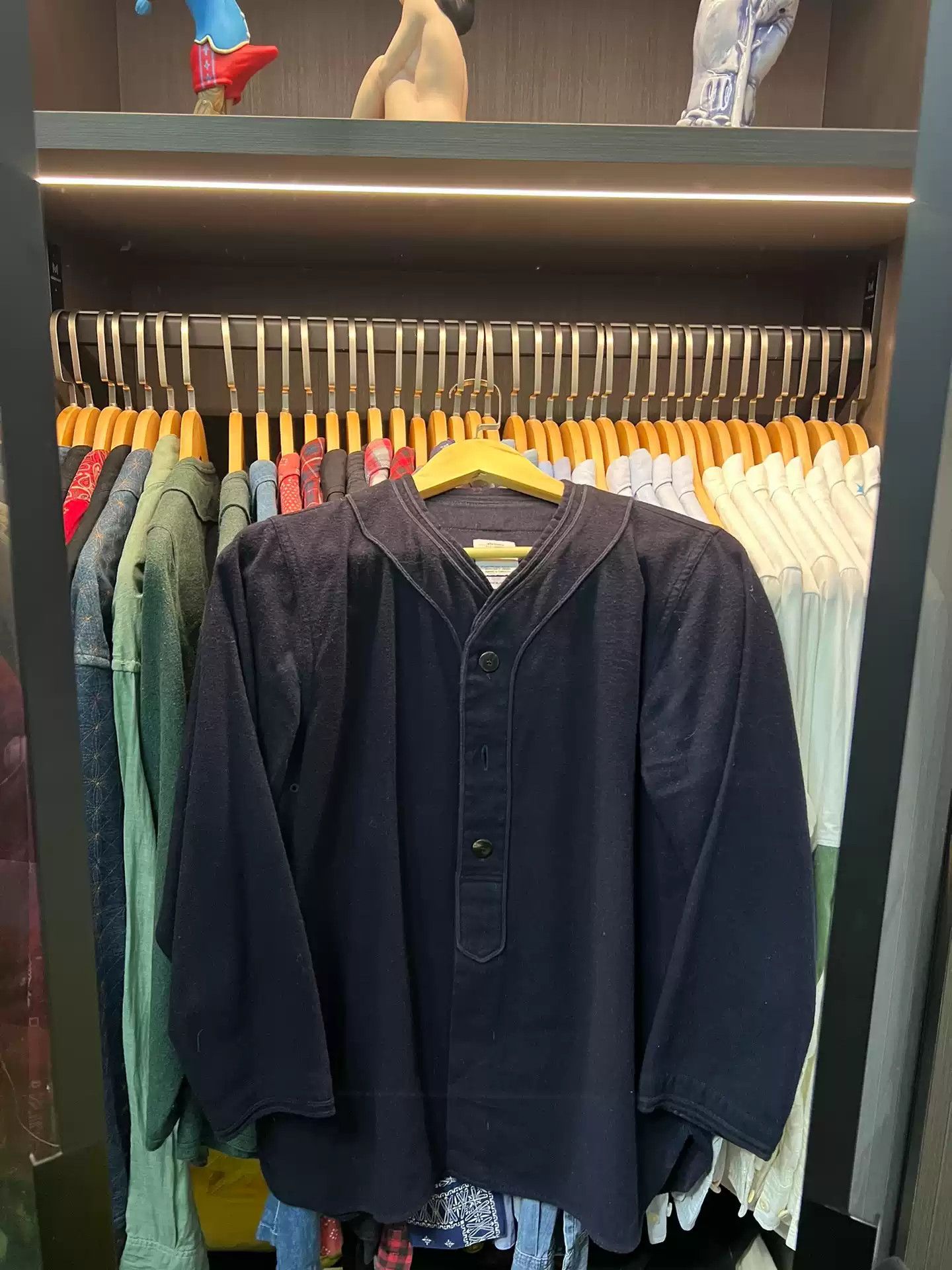 image of Visvim Dugout Shirt in Navy, Men's (Size Medium)