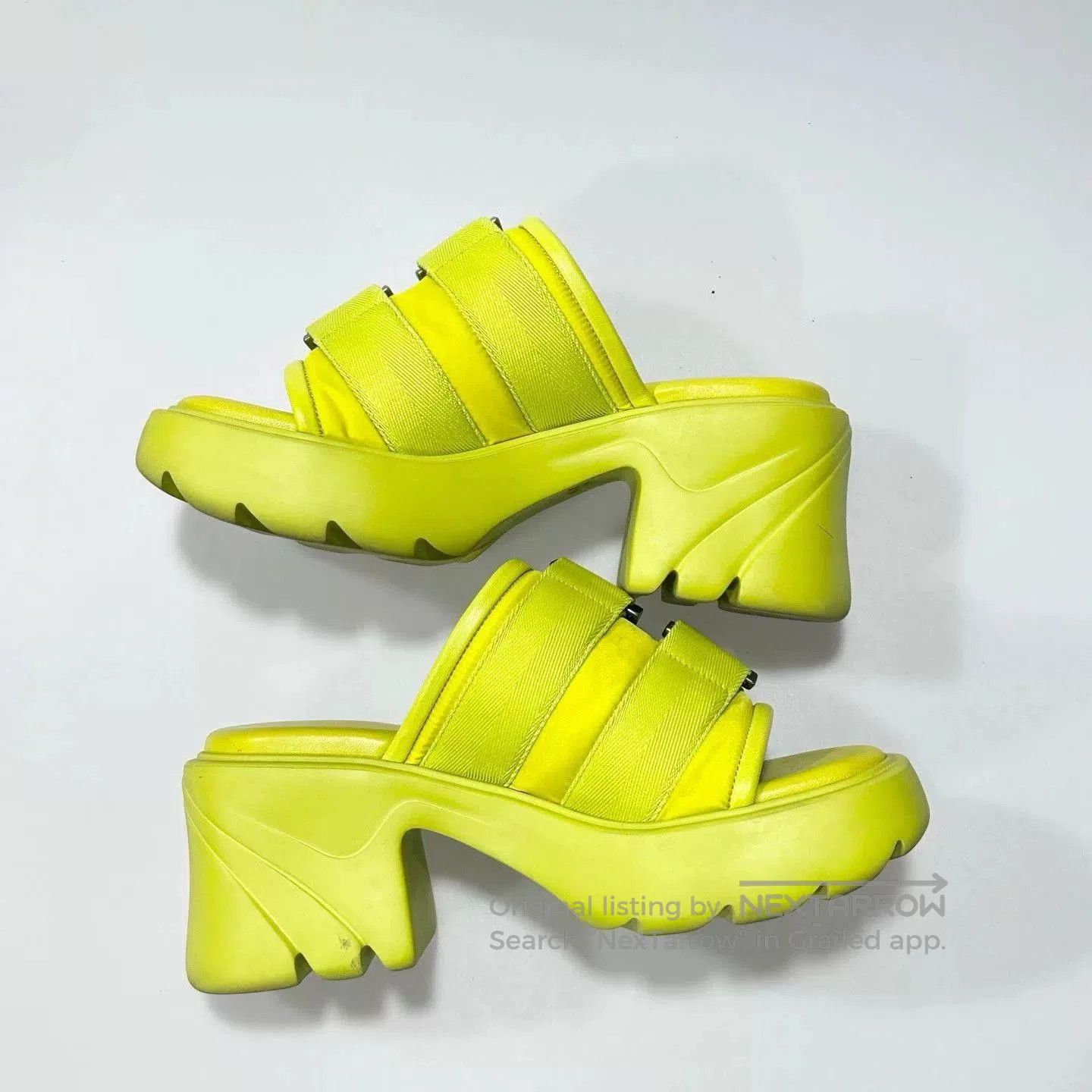 Bottega Veneta Bottega Veneta Fluorescent Green Heel Sandals. Size US 6 / IT 36 - 5 Thumbnail