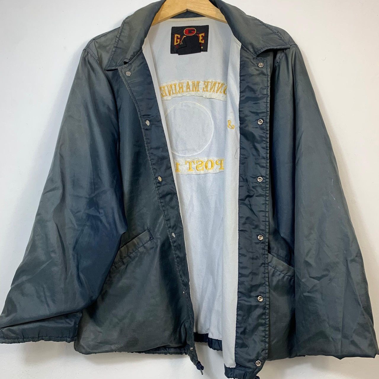The Game Argonne Marine Park Post 107 VFW Vintage Nylon Coach Jacket Size US L / EU 52-54 / 3 - 3 Thumbnail