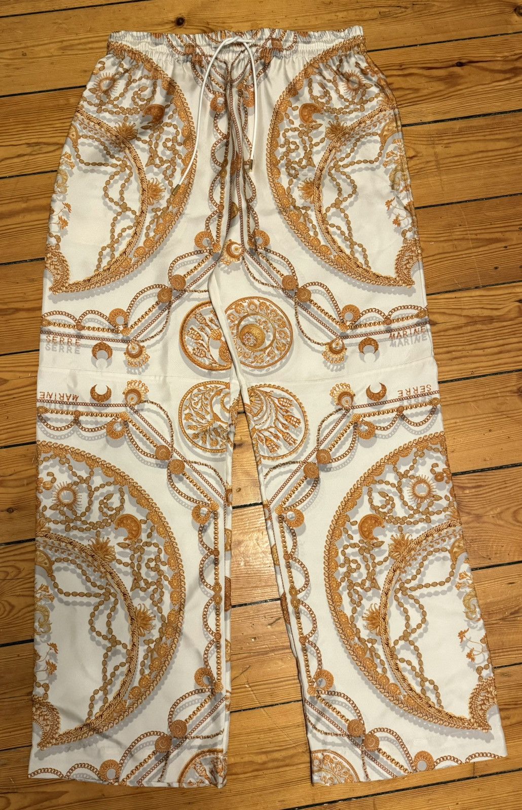 Marine Serre Marine Serre M iconic silk trousers ornament jewelry print Size 28" / US 6 / IT 42 - 2 Thumbnail