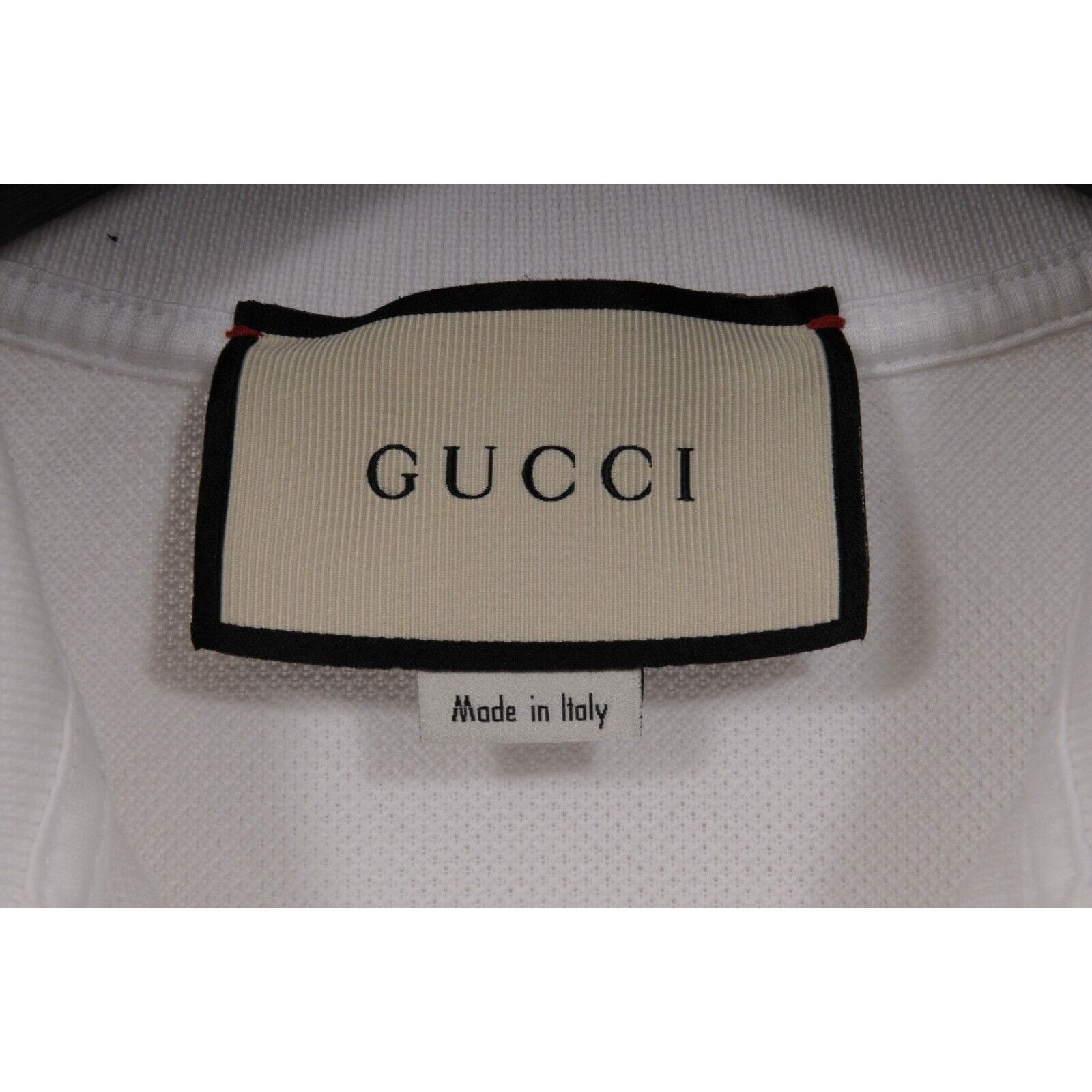 Gucci Embroiderd Butterfly Snake Polo White Size US L / EU 52-54 / 3 - 2 Thumbnail