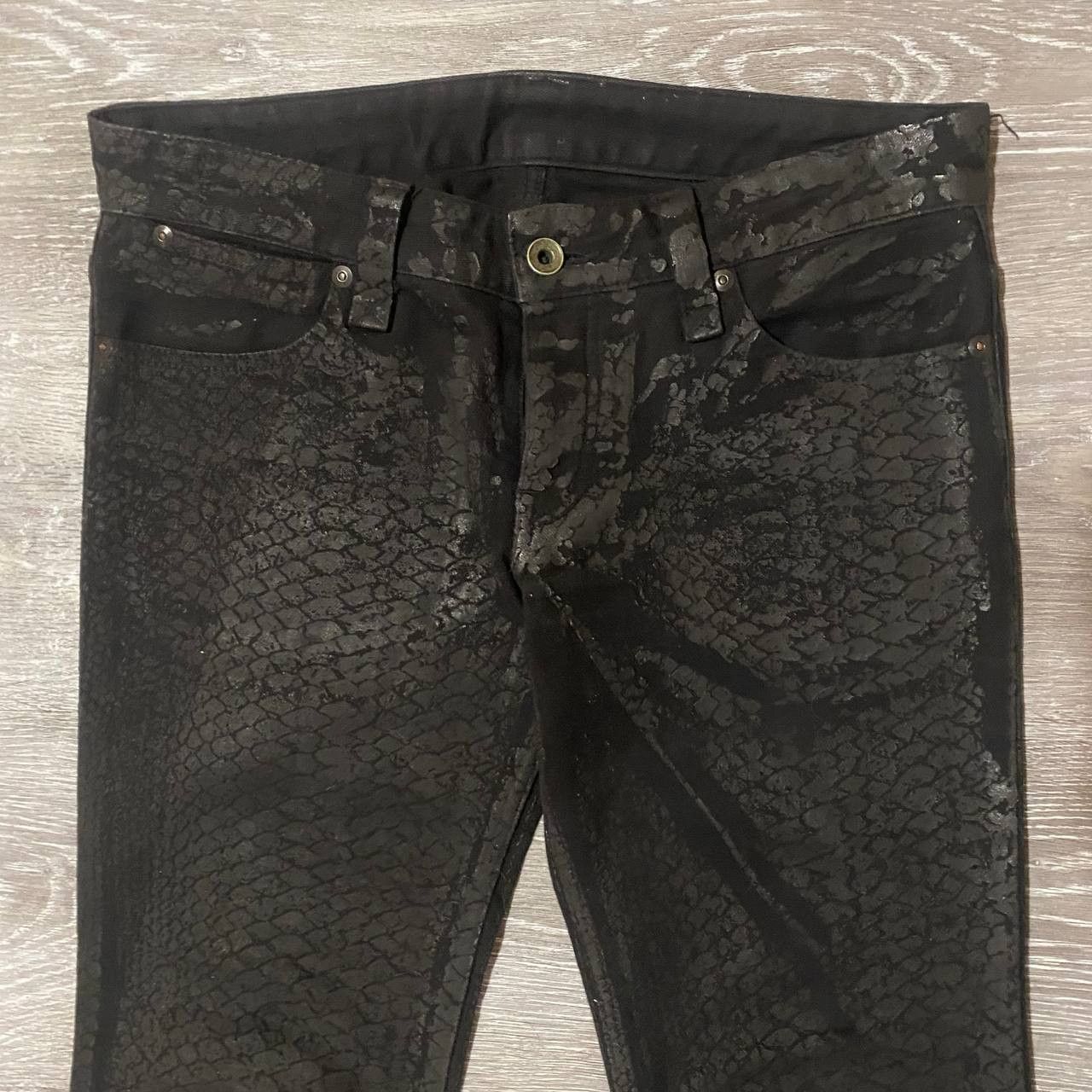 If Six Was Nine IfSixWasNine “BLACK SCALE SBB 009FS” Snakeskin bell bottoms Size US 30 / EU 46 - 2 Thumbnail