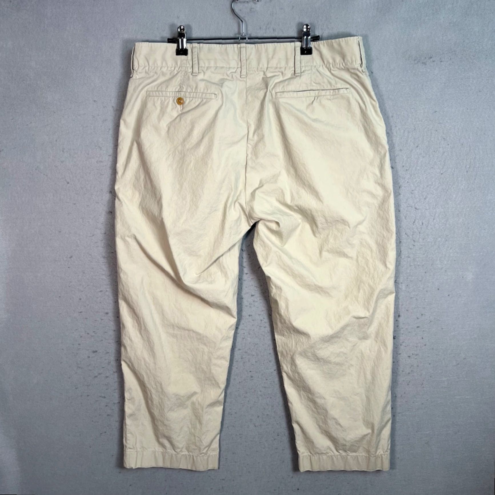 Buck Mason Buck Mason Mens Size 34 Chino Pants Casual Straight-Leg Beige Cotton Flat Front 34 in Inseam 24 in Size US 34 / EU 50 - 2 Thumbnail