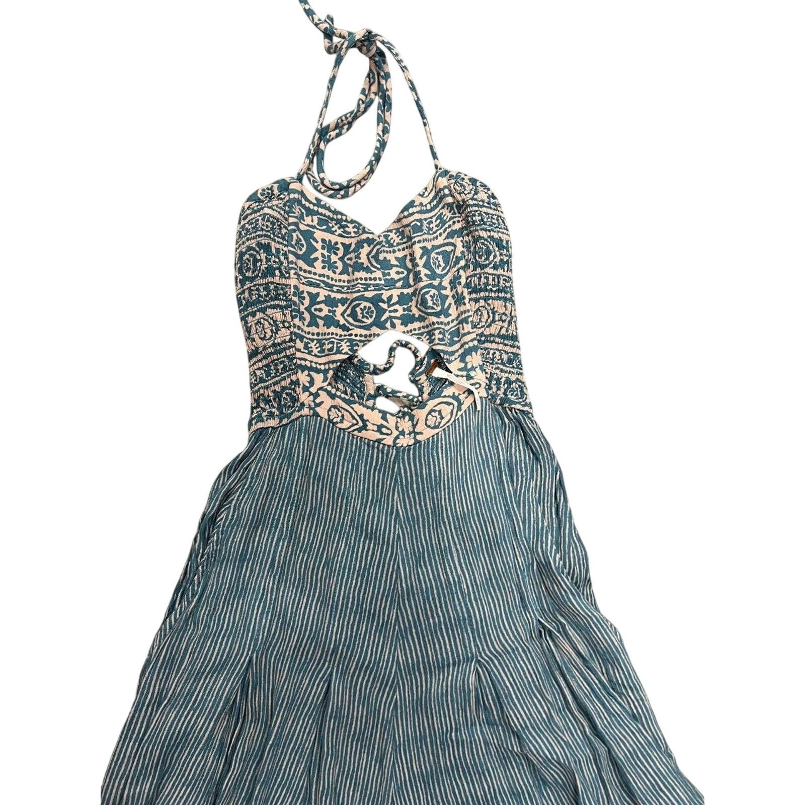 Free People Free PeopleJumpsuit Halter Top Cut Out Pet XS A001421 Size 24" / US 00 / IT 34 - 3 Thumbnail