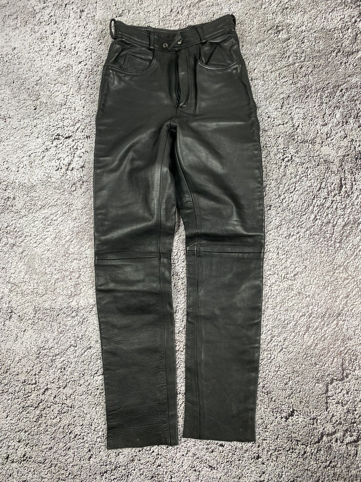 Leather Vintage Y2K opium biker leather gothic pants avantgarde Size 26" / US 2 / IT 38 - 4 Thumbnail