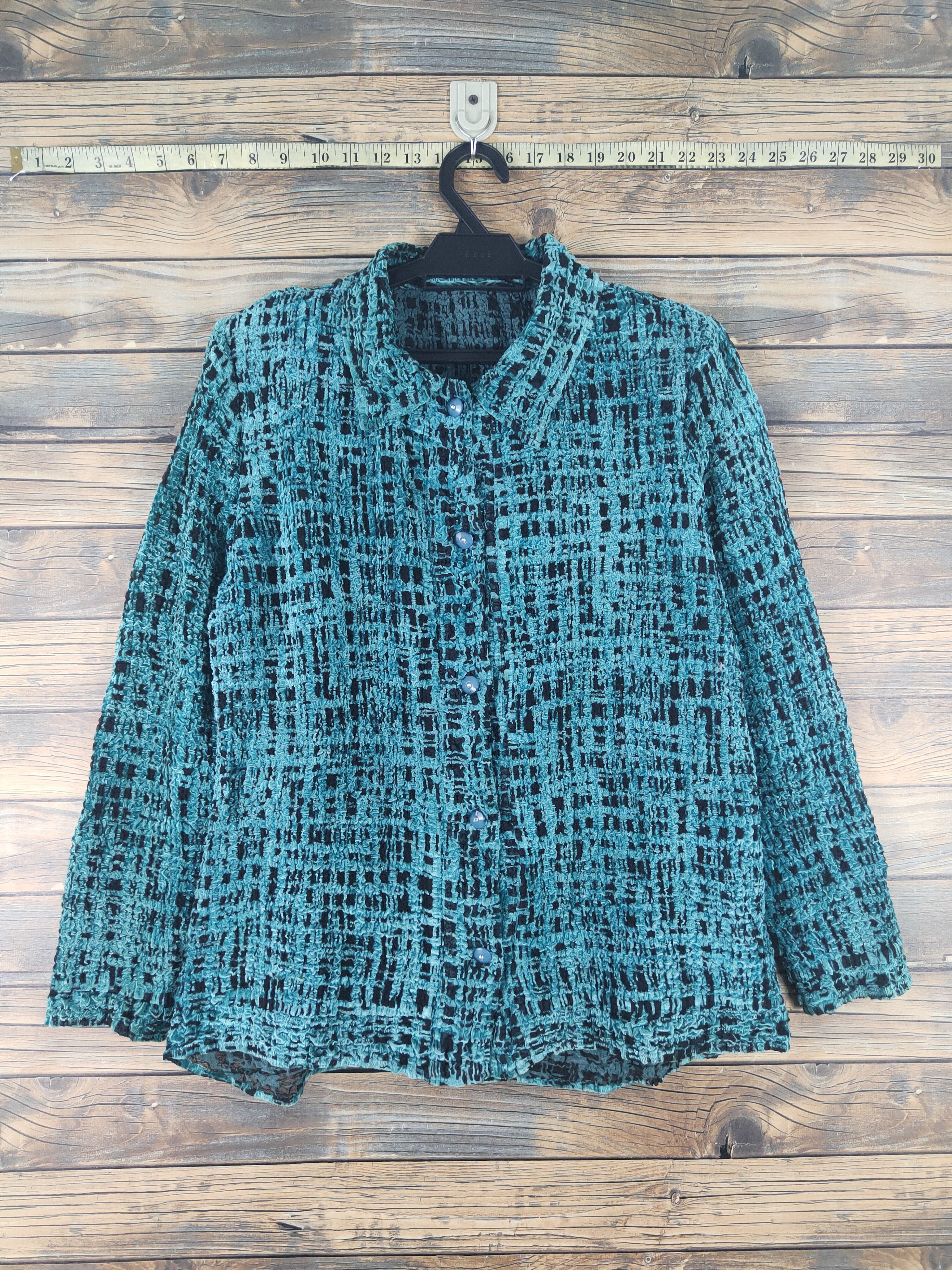 Japanese Brand × Vintage Vintage Fashion Prohlich Turquoise Button Up Shirts Size L / US 10 / IT 46 - 1 Thumbnail