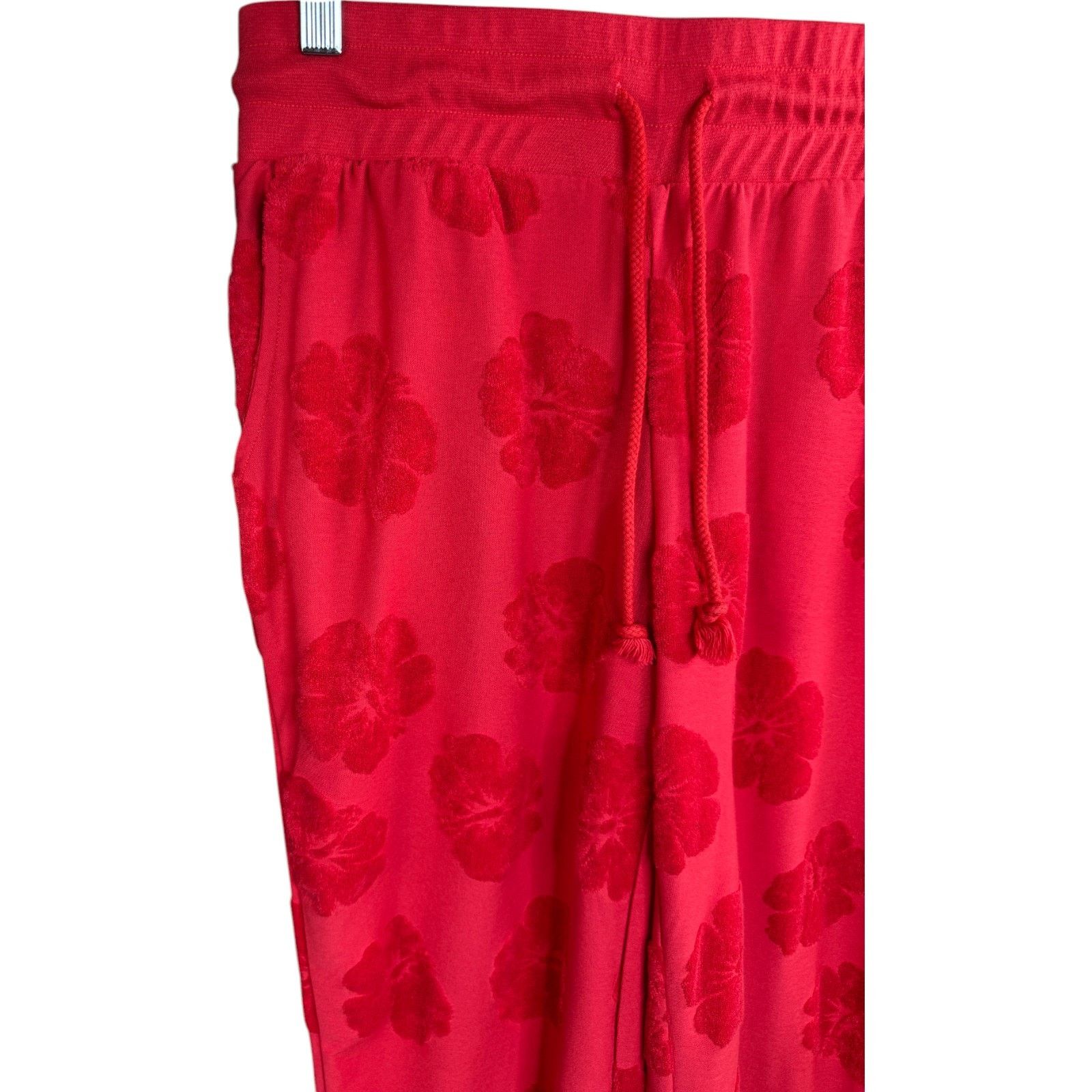 Other Anybody Jacquard French Terry Cropped Pants Hibiscus X-Small Size 26" / US 2 / IT 38 - 3 Thumbnail