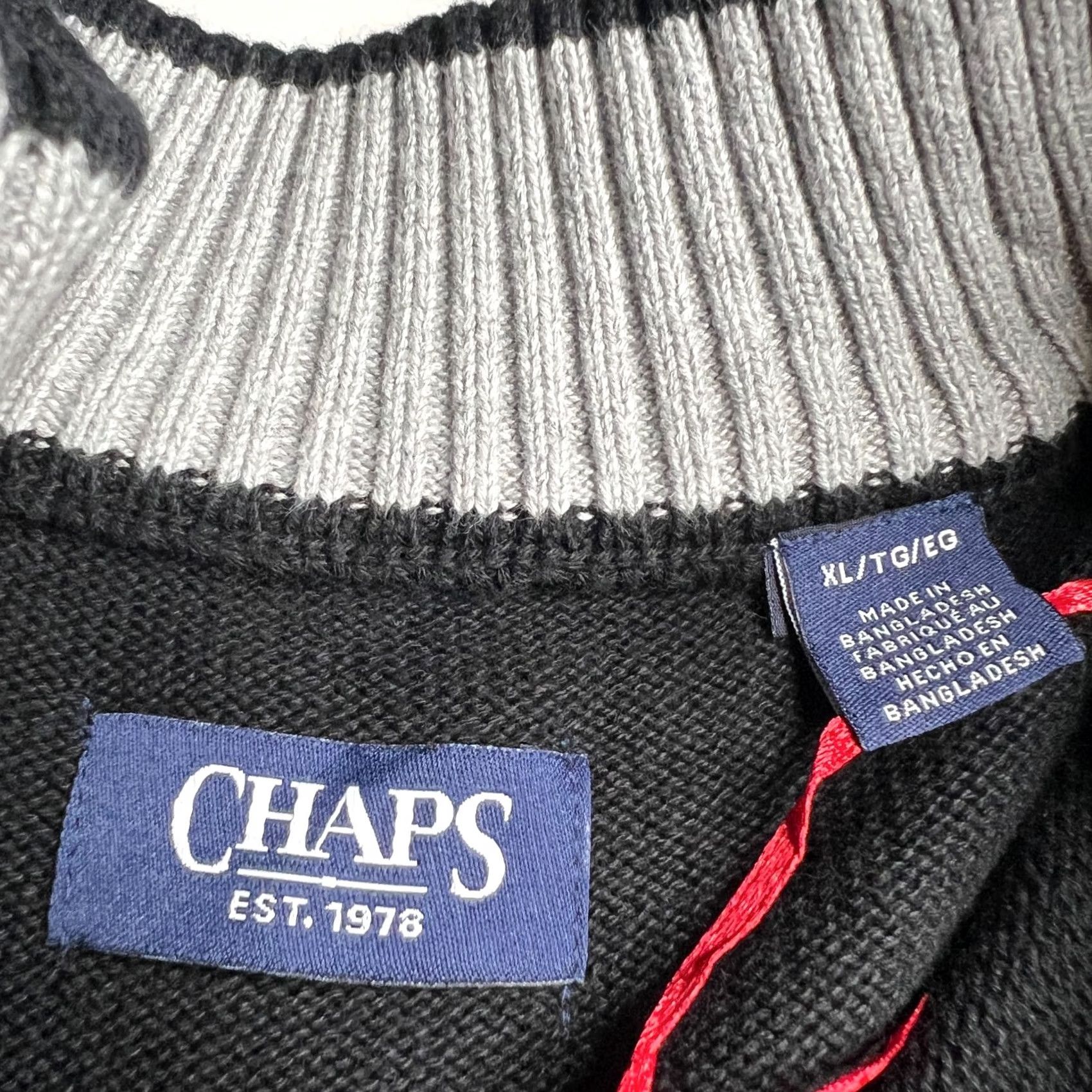 Chaps Chaps Sweater XL Black USA Flag Patch Pullover Men Size US XL / EU 56 / 4 - 5 Thumbnail