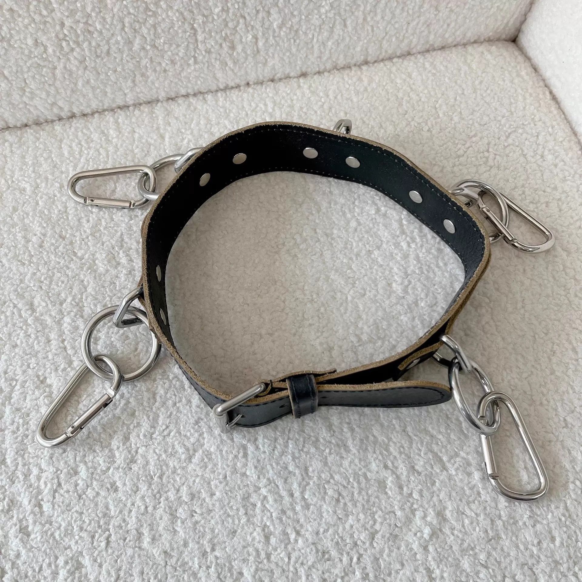 Prada Prada Black Heavyduty Biker Metal Charm Belt Size ONE SIZE - 2 Thumbnail