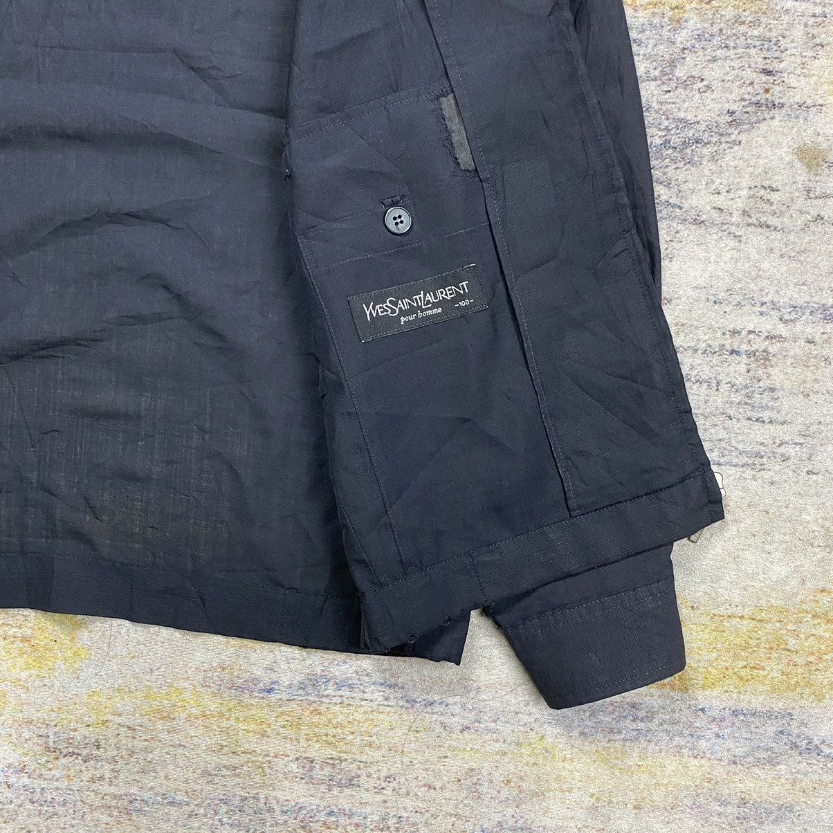 Vintage × Yves Saint Laurent vintage 90s Yves saint laurent work jacket black Size US M / EU 48-50 / 2 - 10 Thumbnail